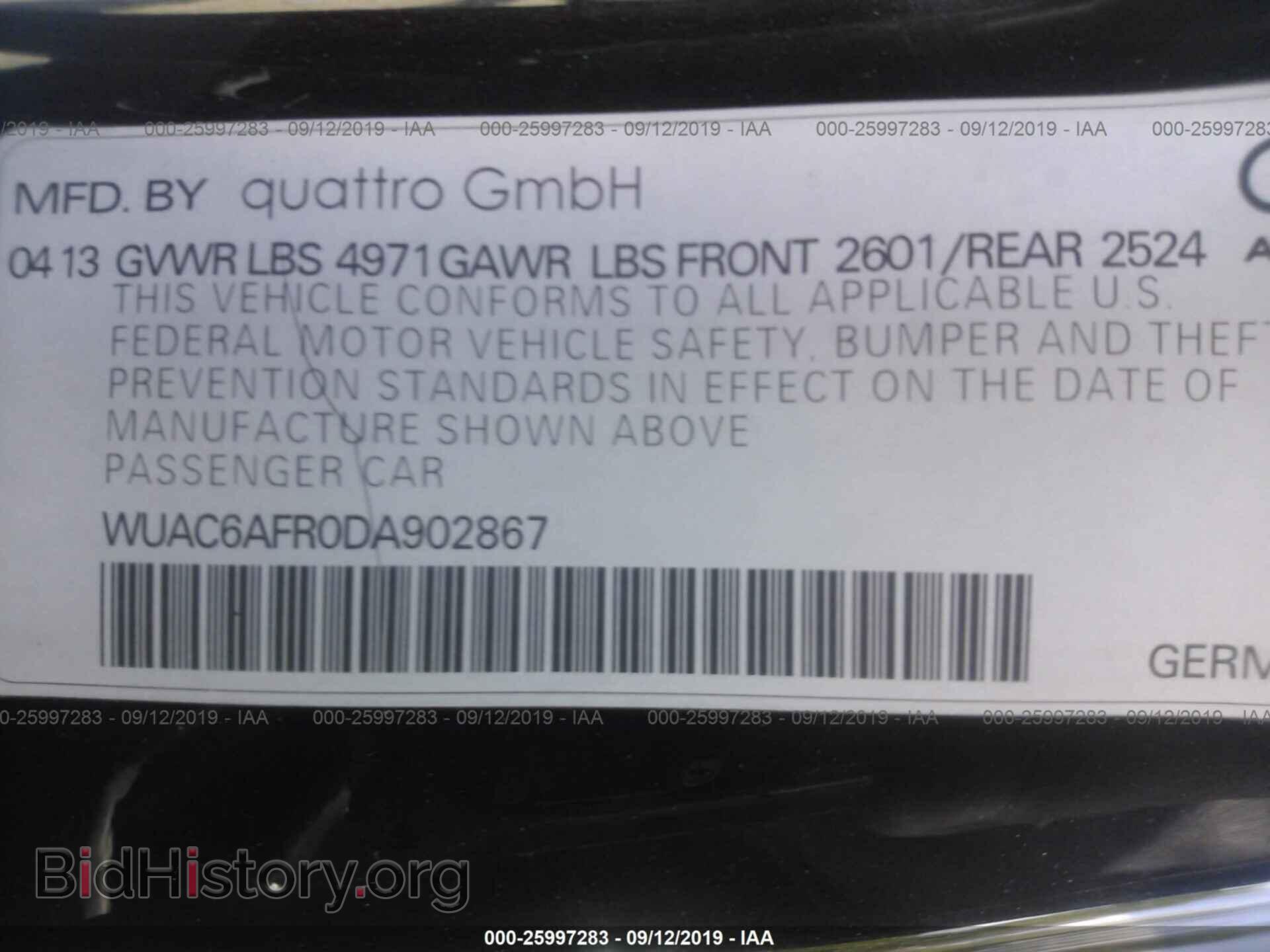 2013 AUDI RS5 - VIN: WUAC6AFR0DA902867 - Фото 9