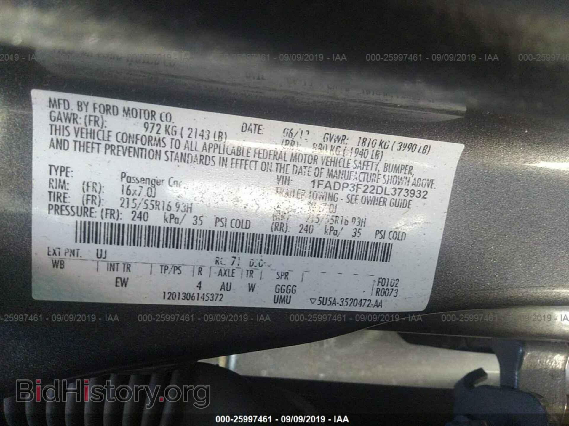2013 FORD FOCUS - VIN: 1FADP3F22DL373932 - Photo 9