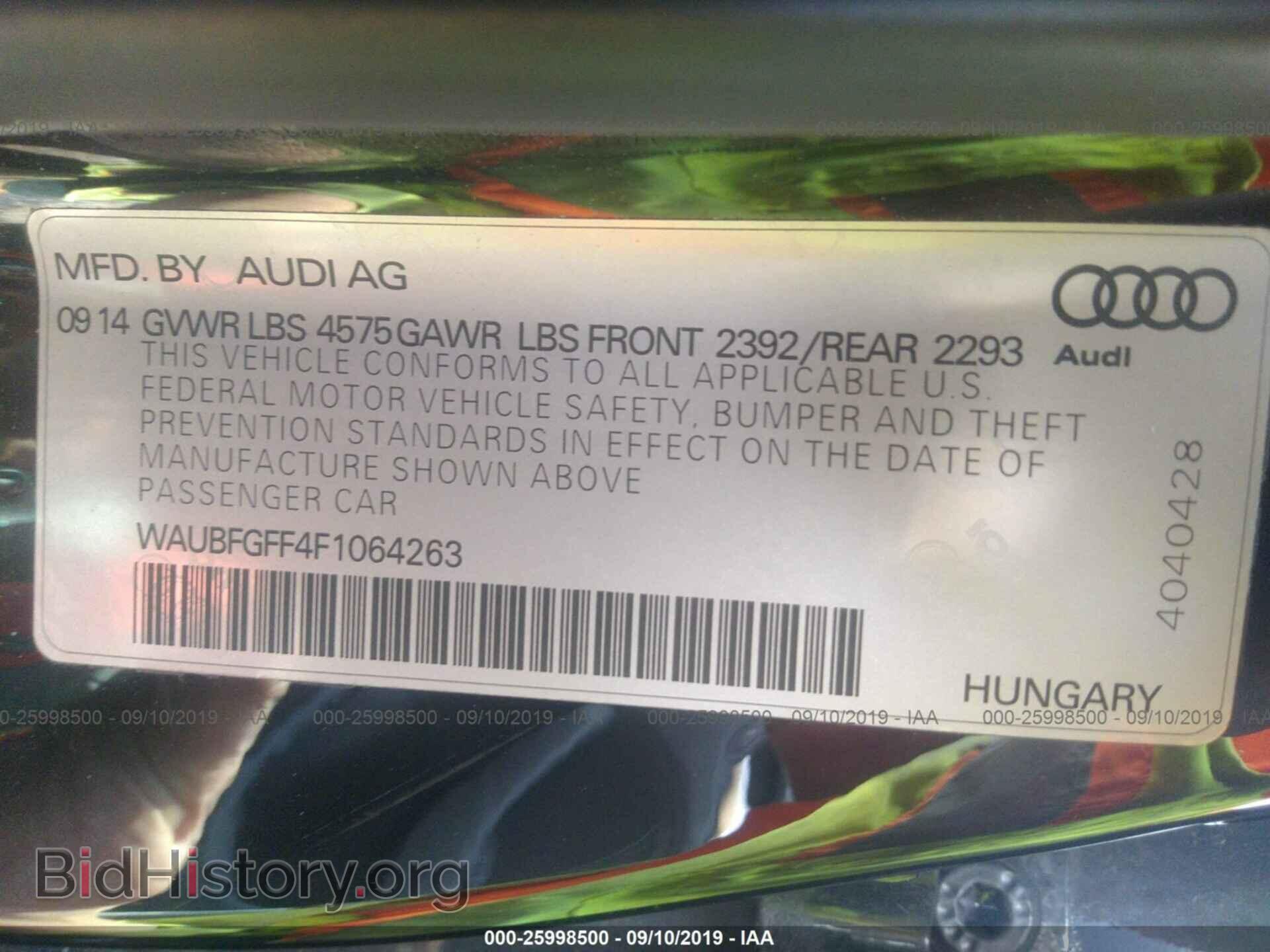 2015 AUDI A3 - VIN: WAUBFGFF4F1064263 - Фото 9