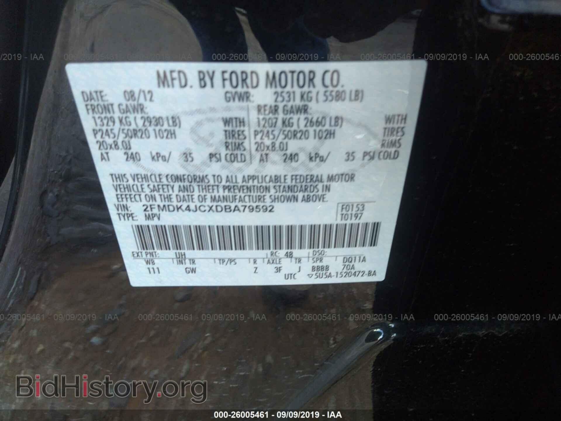 2013 FORD EDGE - VIN: 2FMDK4JCXDBA79592 - Photo 9