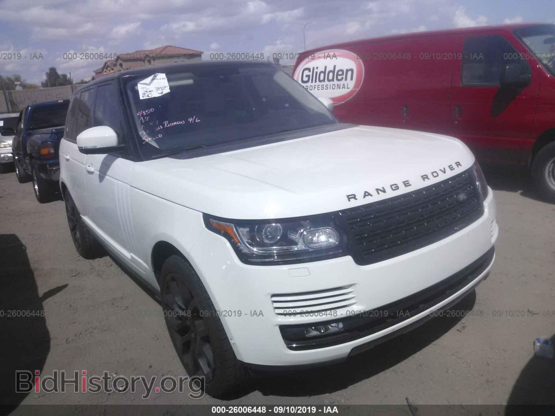 Фотография SALGS2EF4GA245737 - LAND ROVER RANGE ROVER 2016