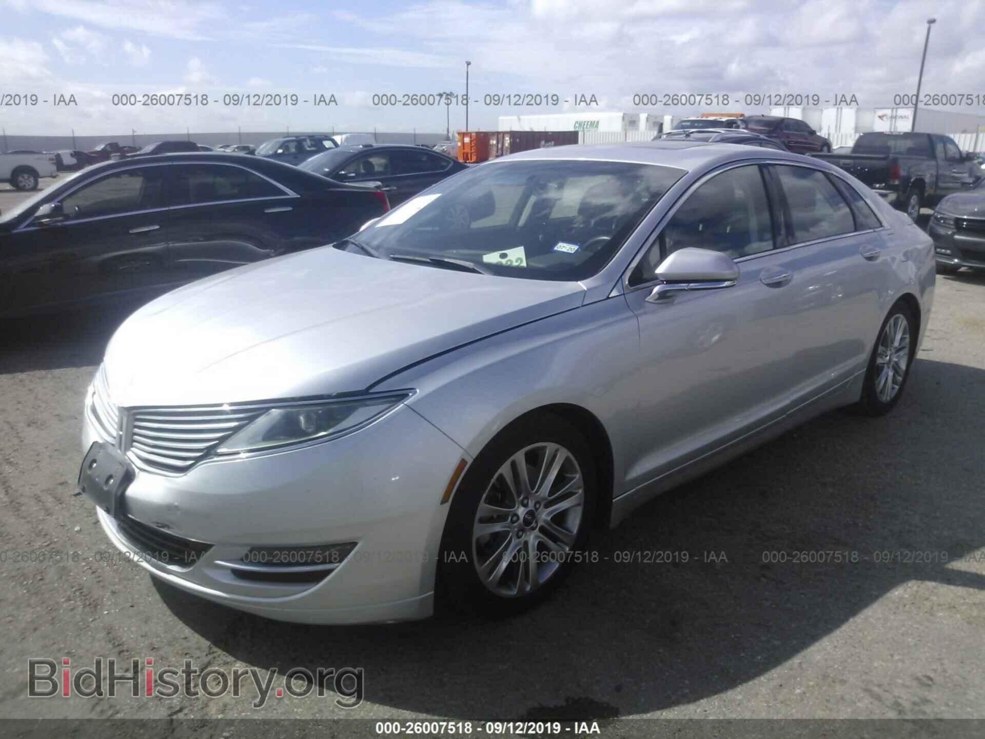 2014 LINCOLN MKZ - VIN: 3LN6L2GK6ER820834 - Фото 2