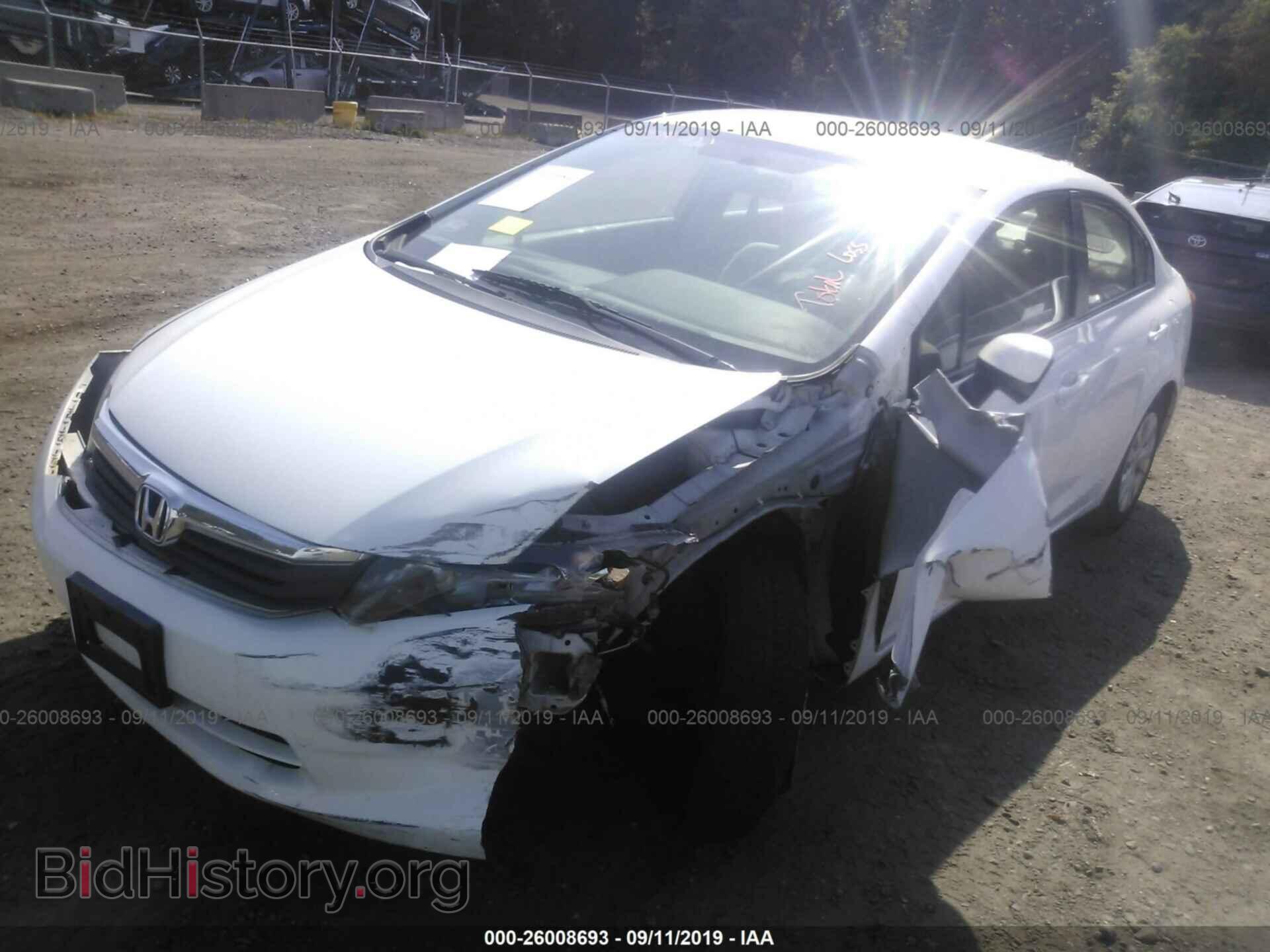2012 HONDA CIVIC - VIN: 19XFB2F54CE372665 - Фото 2