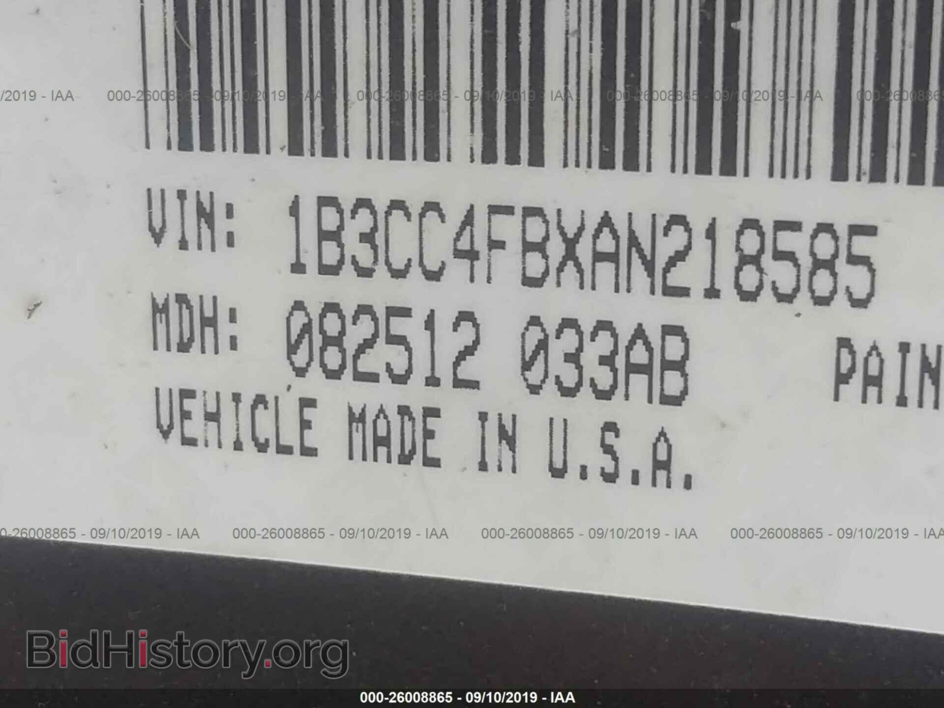 2010 DODGE AVENGER - VIN: 1B3CC4FBXAN218585 - Фото 9
