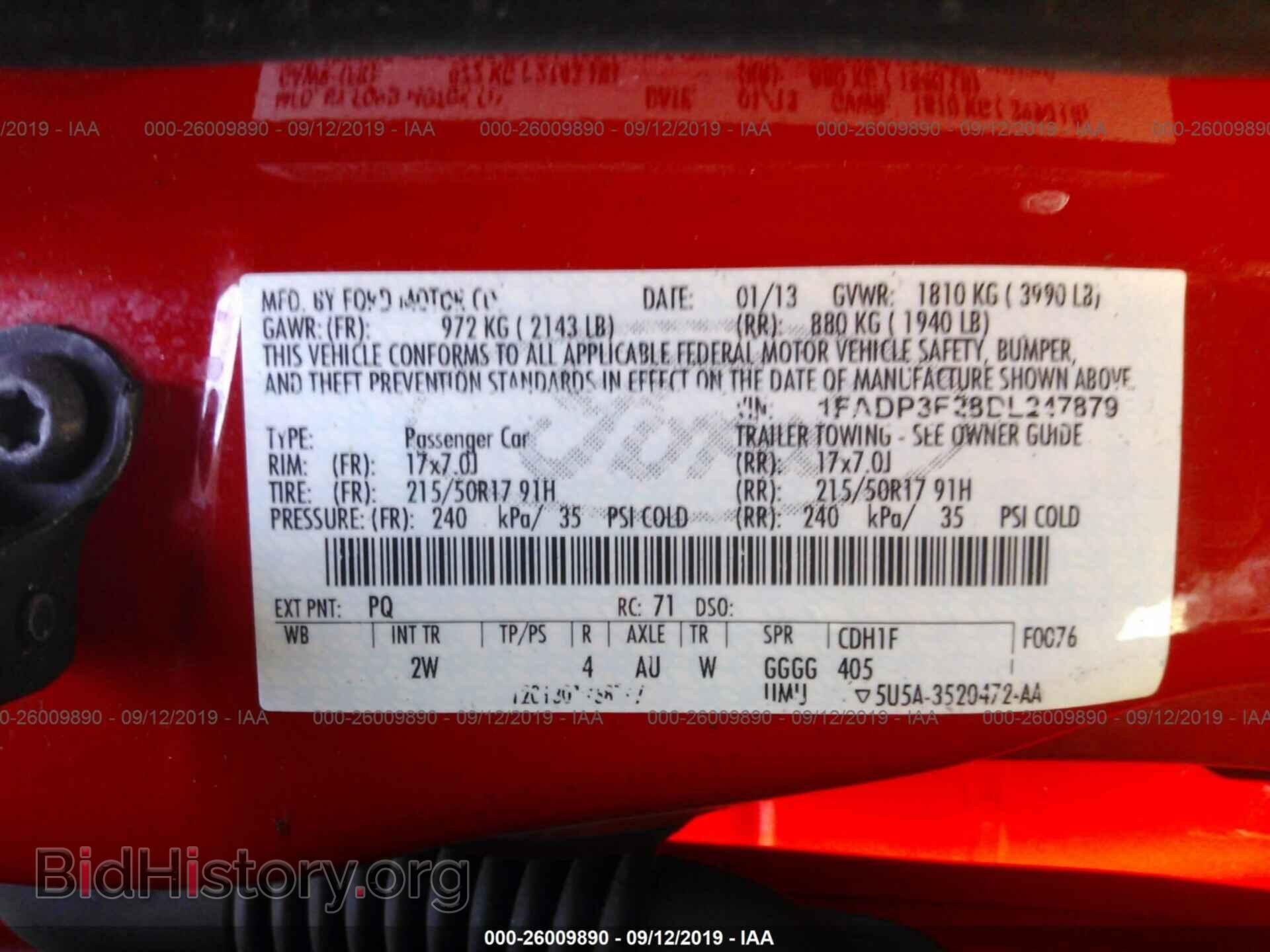 2013 FORD FOCUS - VIN: 1FADP3F28DL247879 - Photo 9