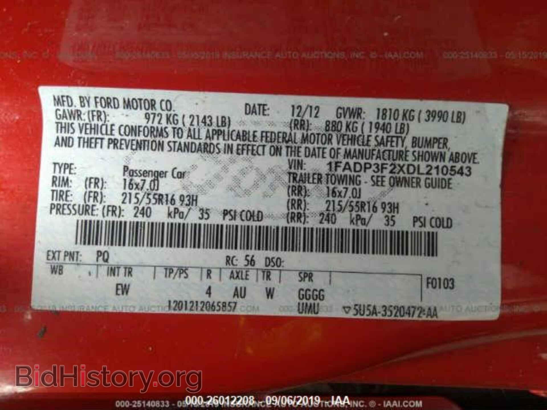 2013 FORD FOCUS - VIN: 1FADP3F2XDL210543 - Фото 9