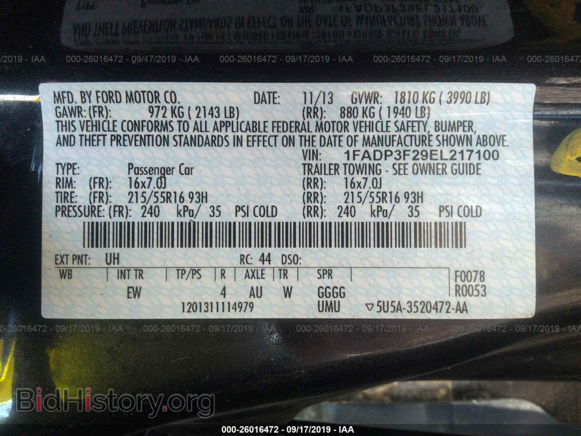 2014 FORD FOCUS - VIN: 1FADP3F29EL217100 - Photo 9