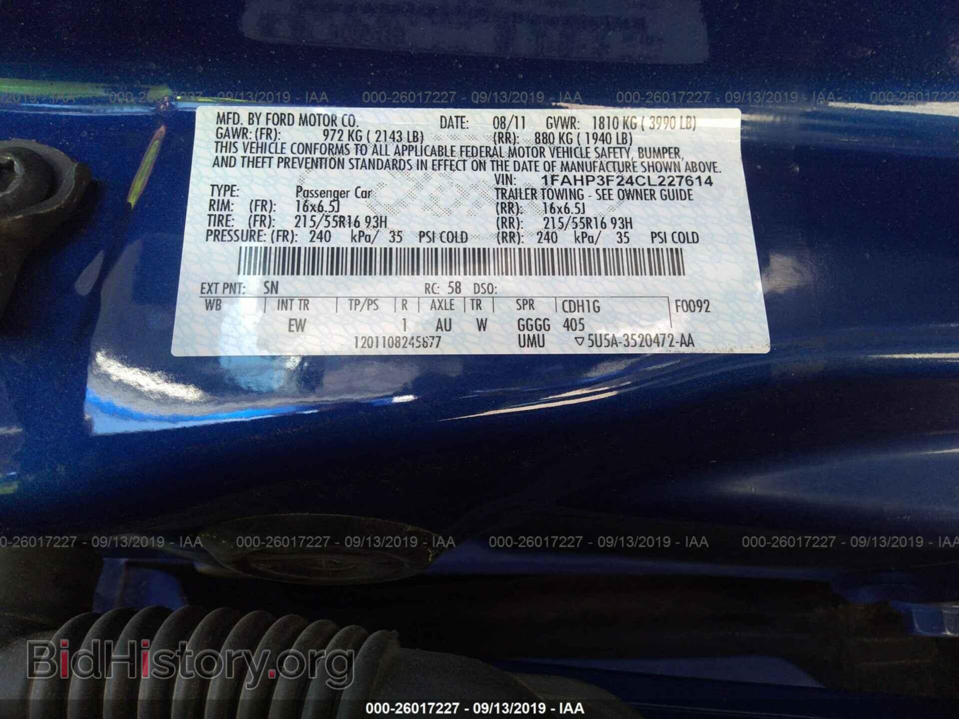 2012 FORD FOCUS - VIN: 1FAHP3F24CL227614 - Фото 9