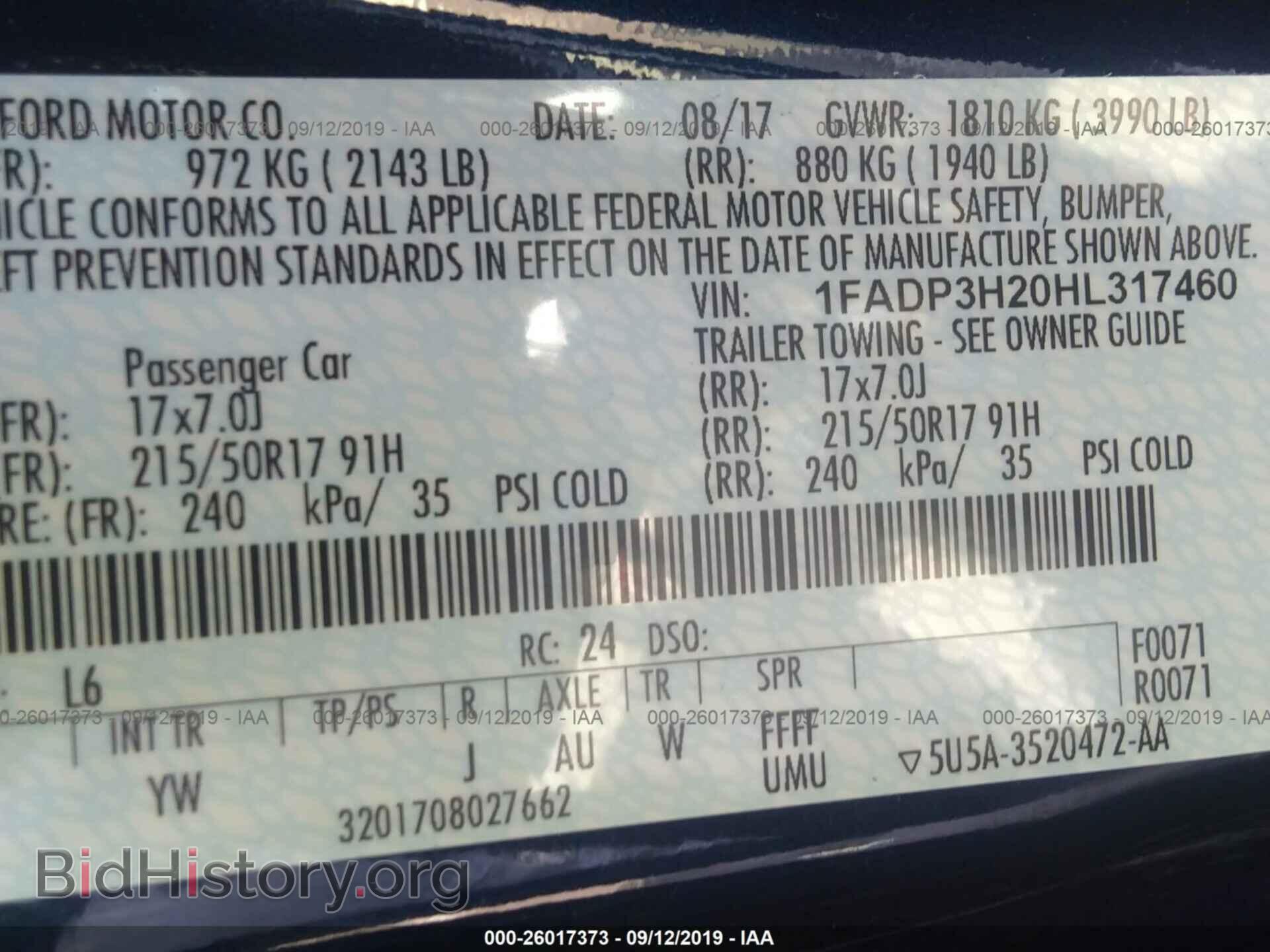 2017 FORD FOCUS - VIN: 1FADP3H20HL317460 - Photo 9