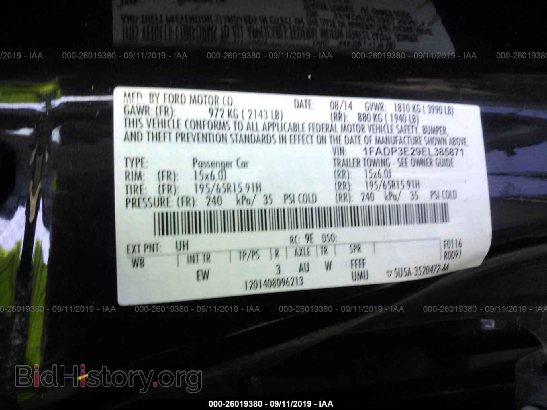 2014 FORD FOCUS - VIN: 1FADP3E29EL385871 - Photo 9