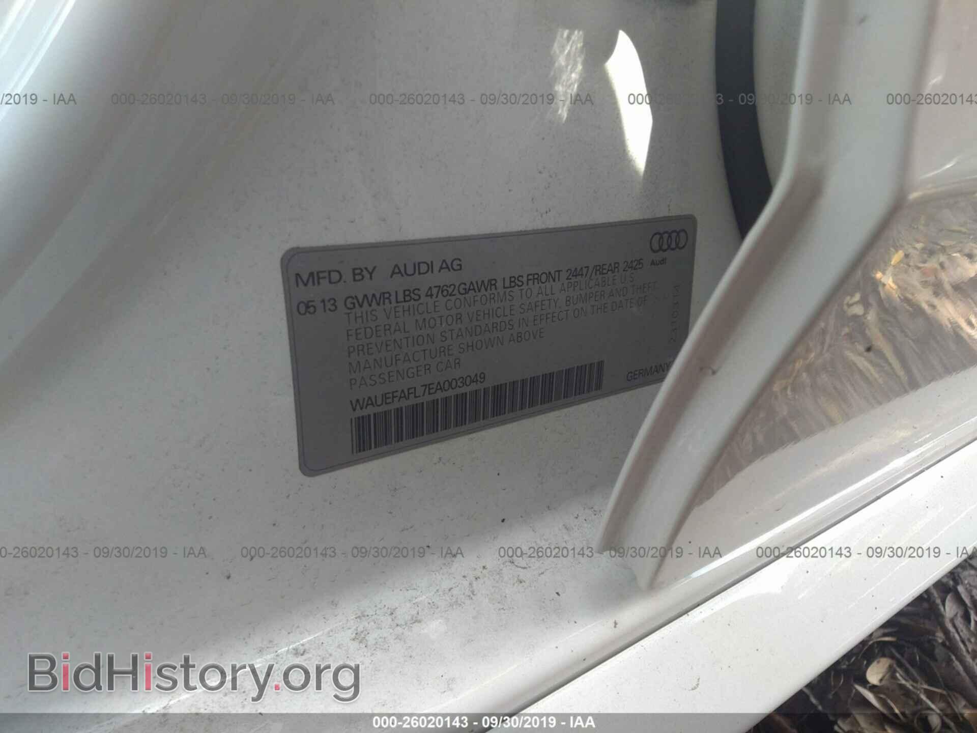 2014 AUDI A4 - VIN: WAUEFAFL7EA003049 - Фото 9