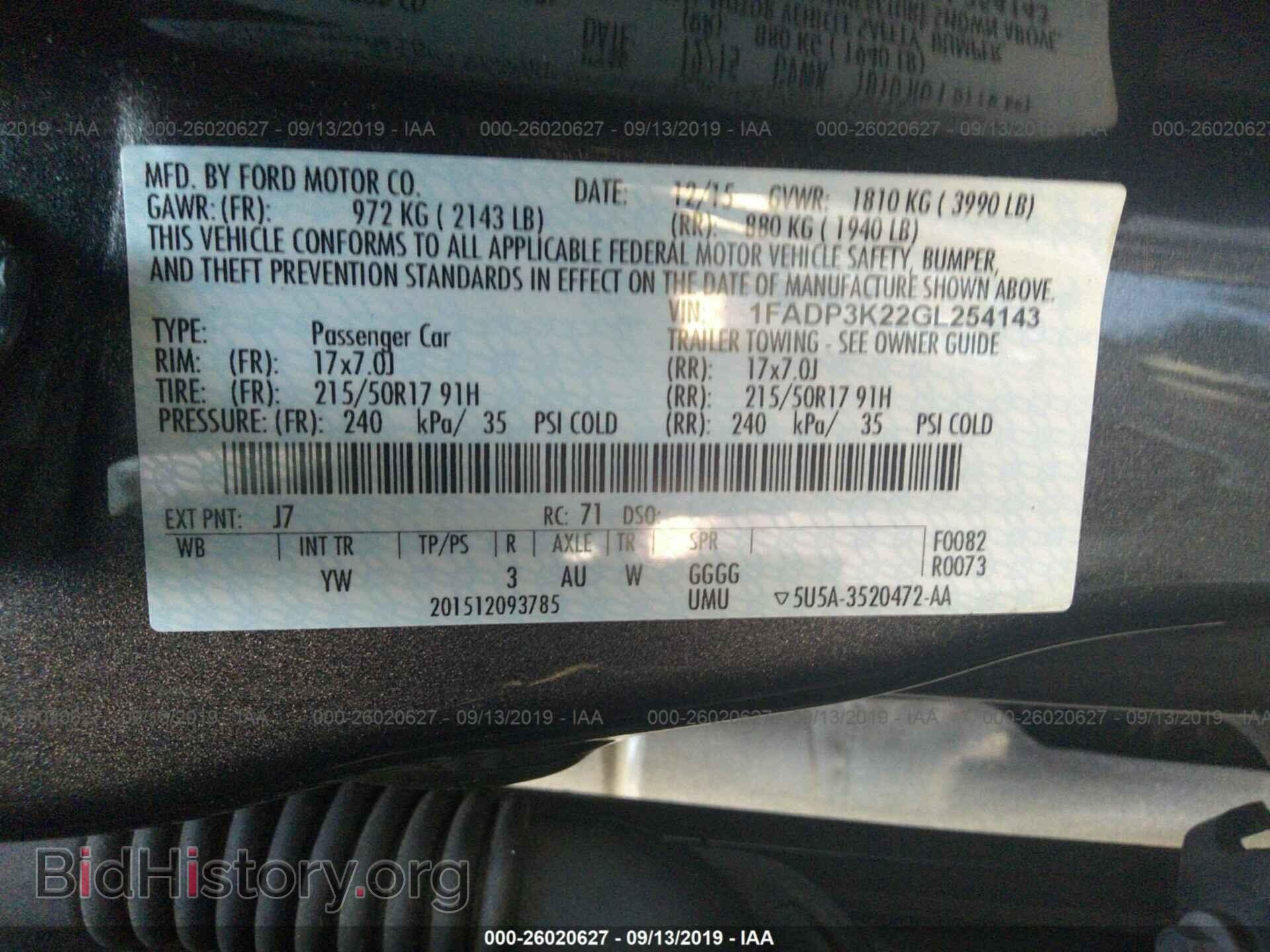 2016 FORD FOCUS - VIN: 1FADP3K22GL254143 - Photo 9