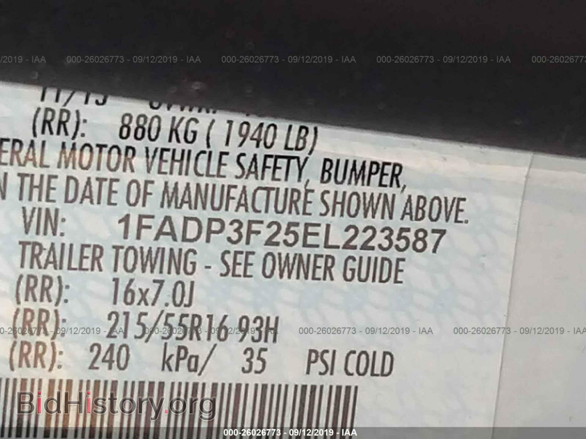 2014 FORD FOCUS - VIN: 1FADP3F25EL223587 - Photo 9