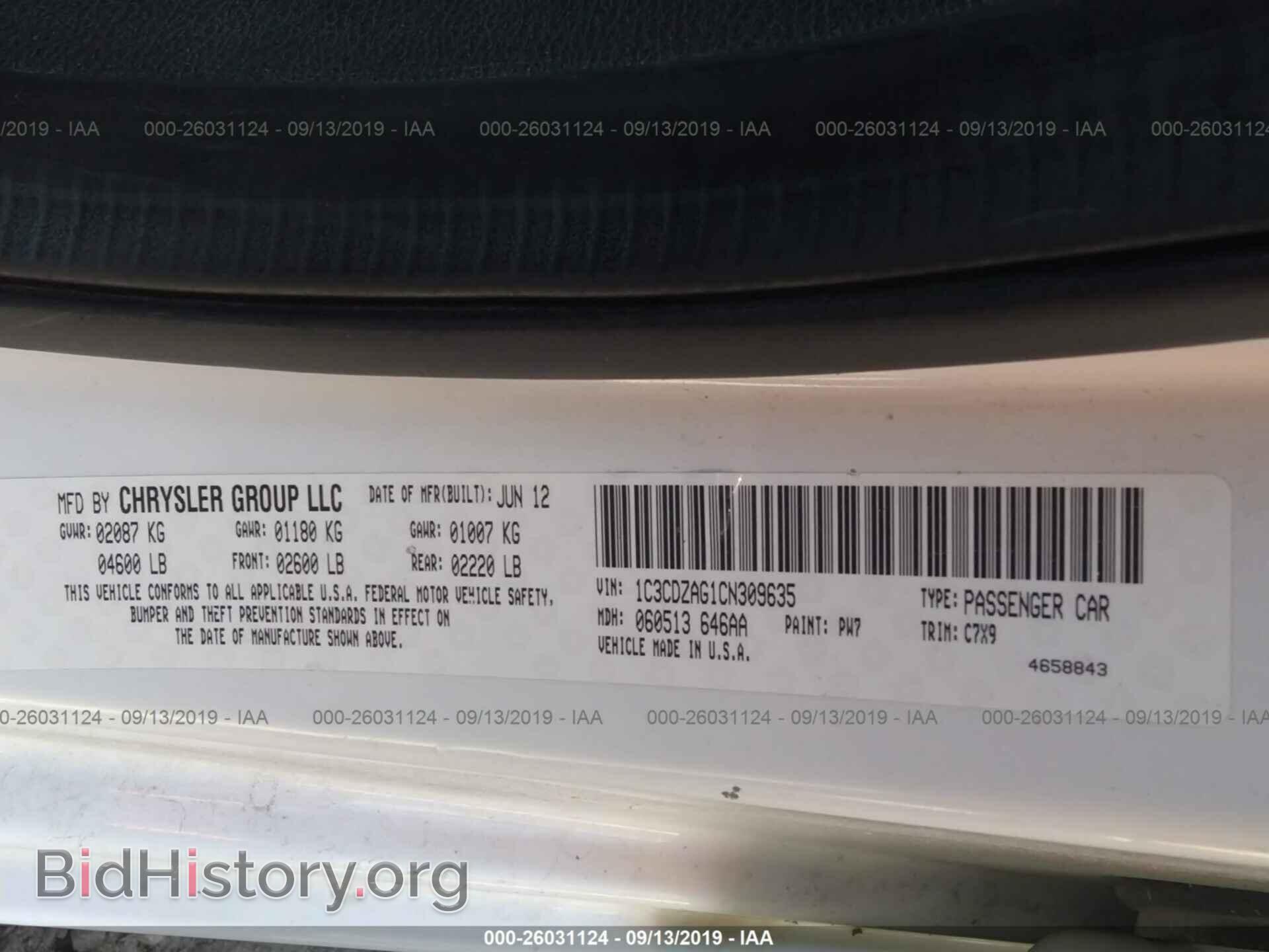 2012 DODGE AVENGER - VIN: 1C3CDZAG1CN309635 - Photo 9
