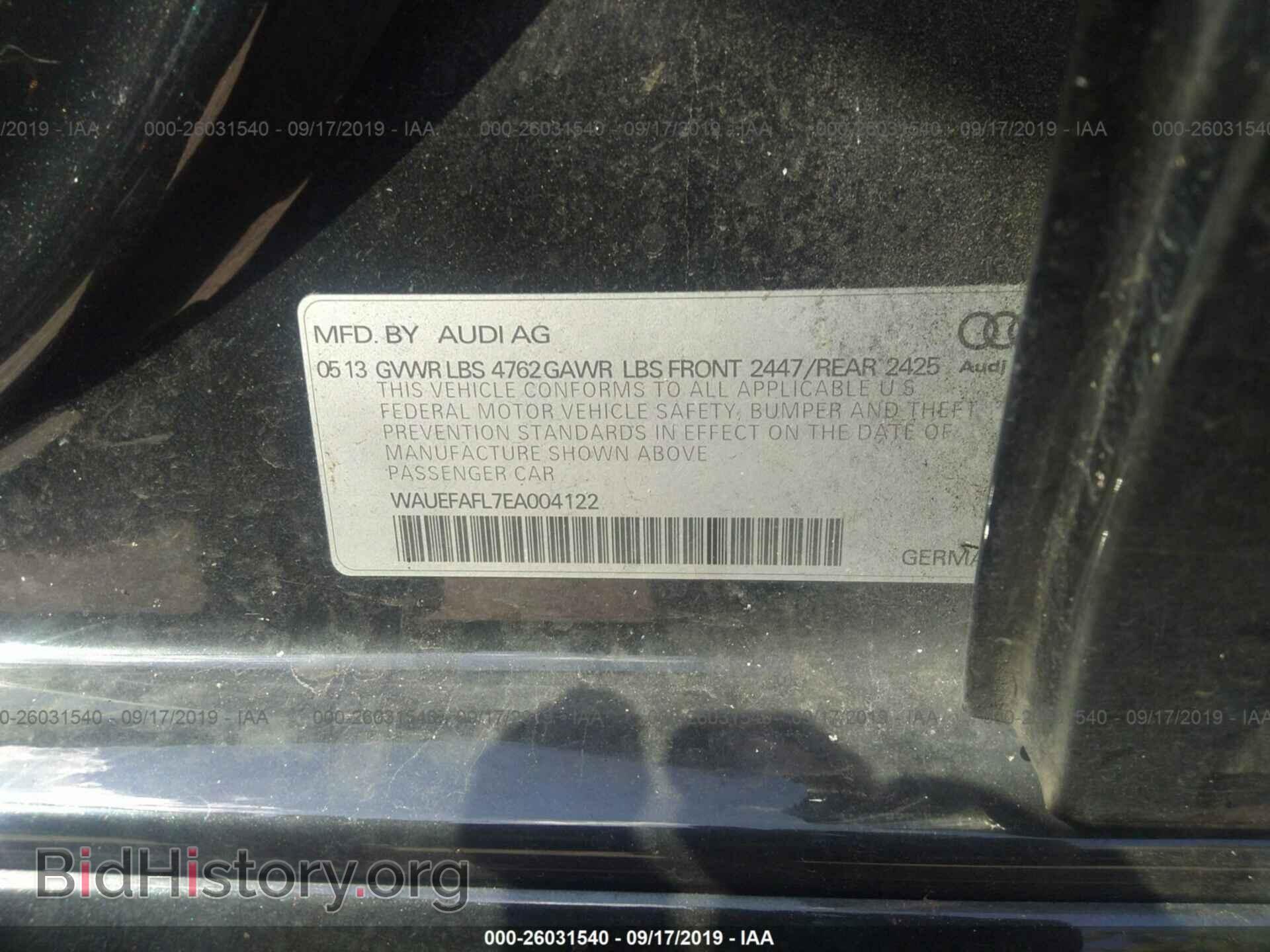 2014 AUDI A4 - VIN: WAUEFAFL7EA004122 - Photo 9