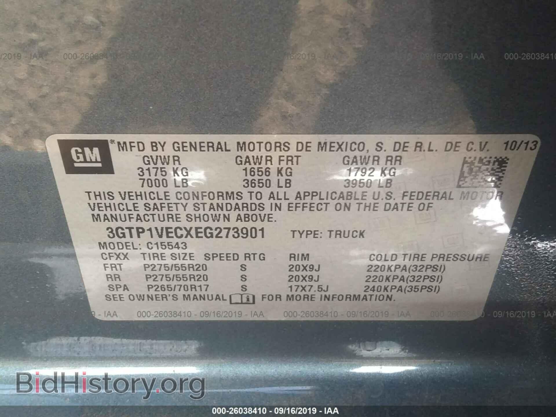 2014 GMC SIERRA - VIN: 3GTP1VECXEG273901 - Photo 9