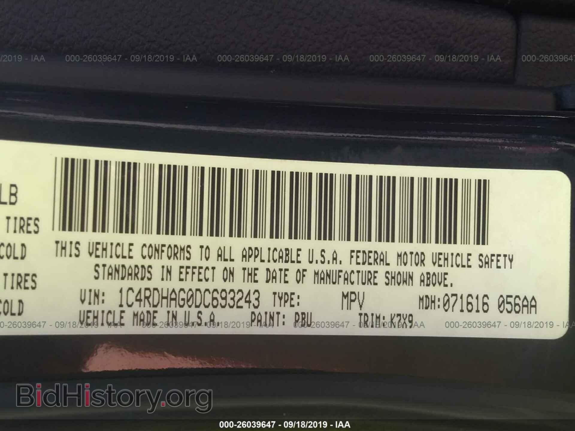 2013 DODGE DURANGO - VIN: 1C4RDHAG0DC693243 - Photo 9
