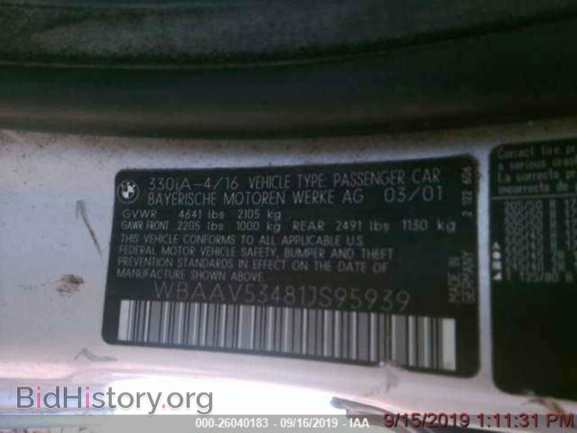2001 BMW 330 - VIN: WBAAV53481JS95939 - Photo 9