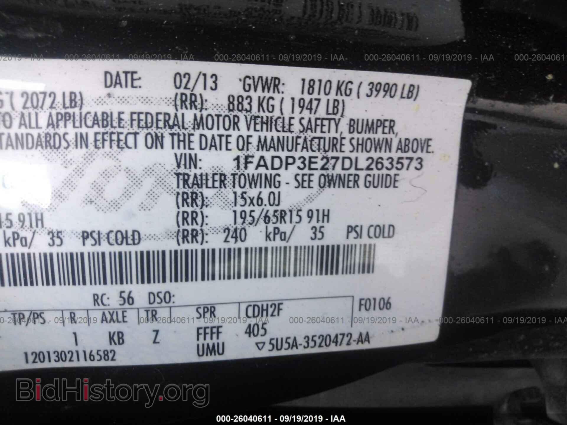 2013 FORD FOCUS - VIN: 1FADP3E27DL263573 - Фото 9