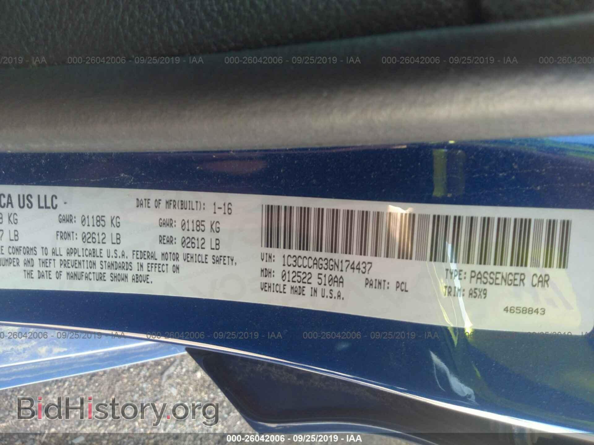 2016 CHRYSLER 200 - VIN: 1C3CCCAG3GN174437 - Photo 9