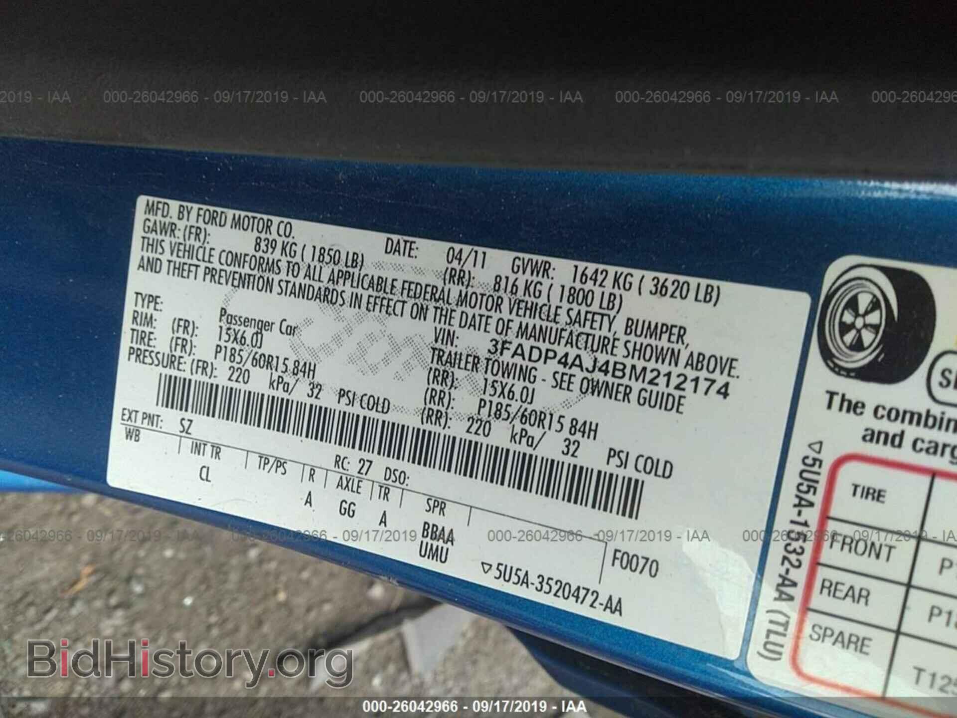 2011 FORD FIESTA - VIN: 3FADP4AJ4BM212174 - Фото 9