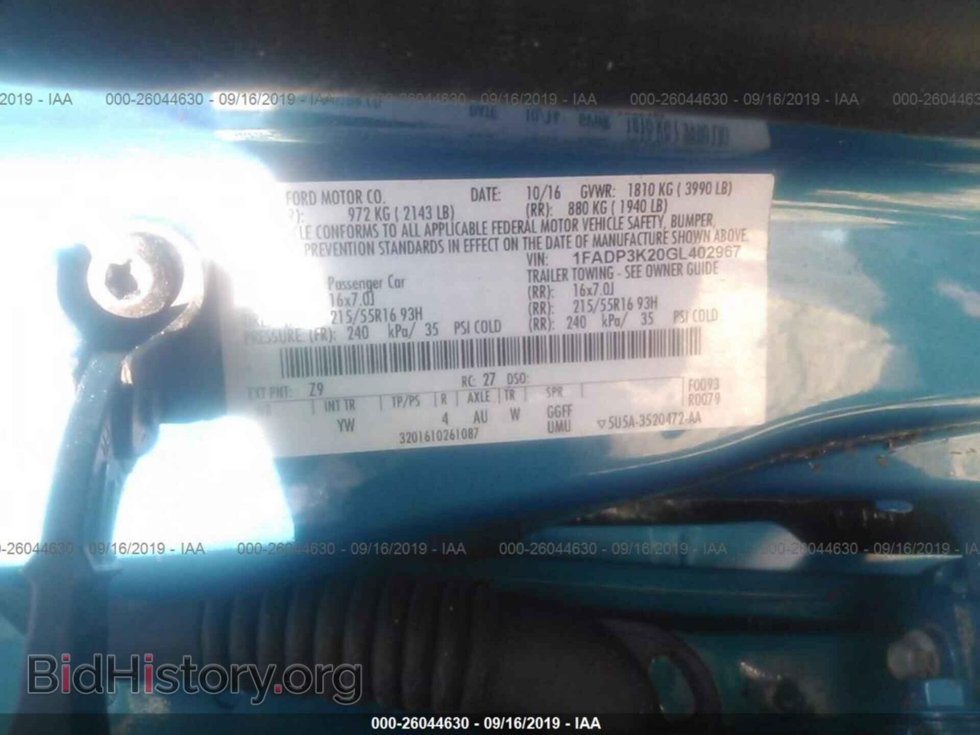 2016 FORD FOCUS - VIN: 1FADP3K20GL402967 - Photo 9