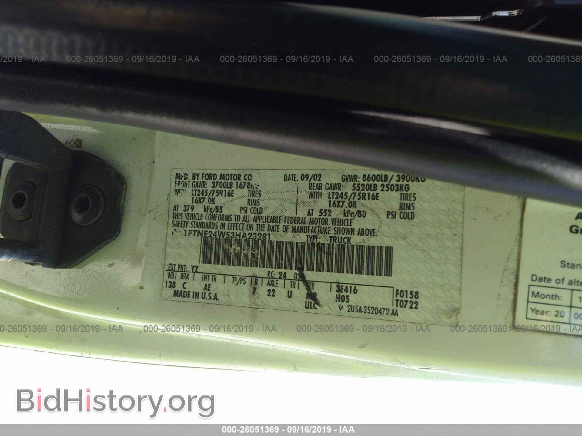 2003 FORD ECONOLINE - VIN: 1FTNE24W53HA23281 - Photo 9