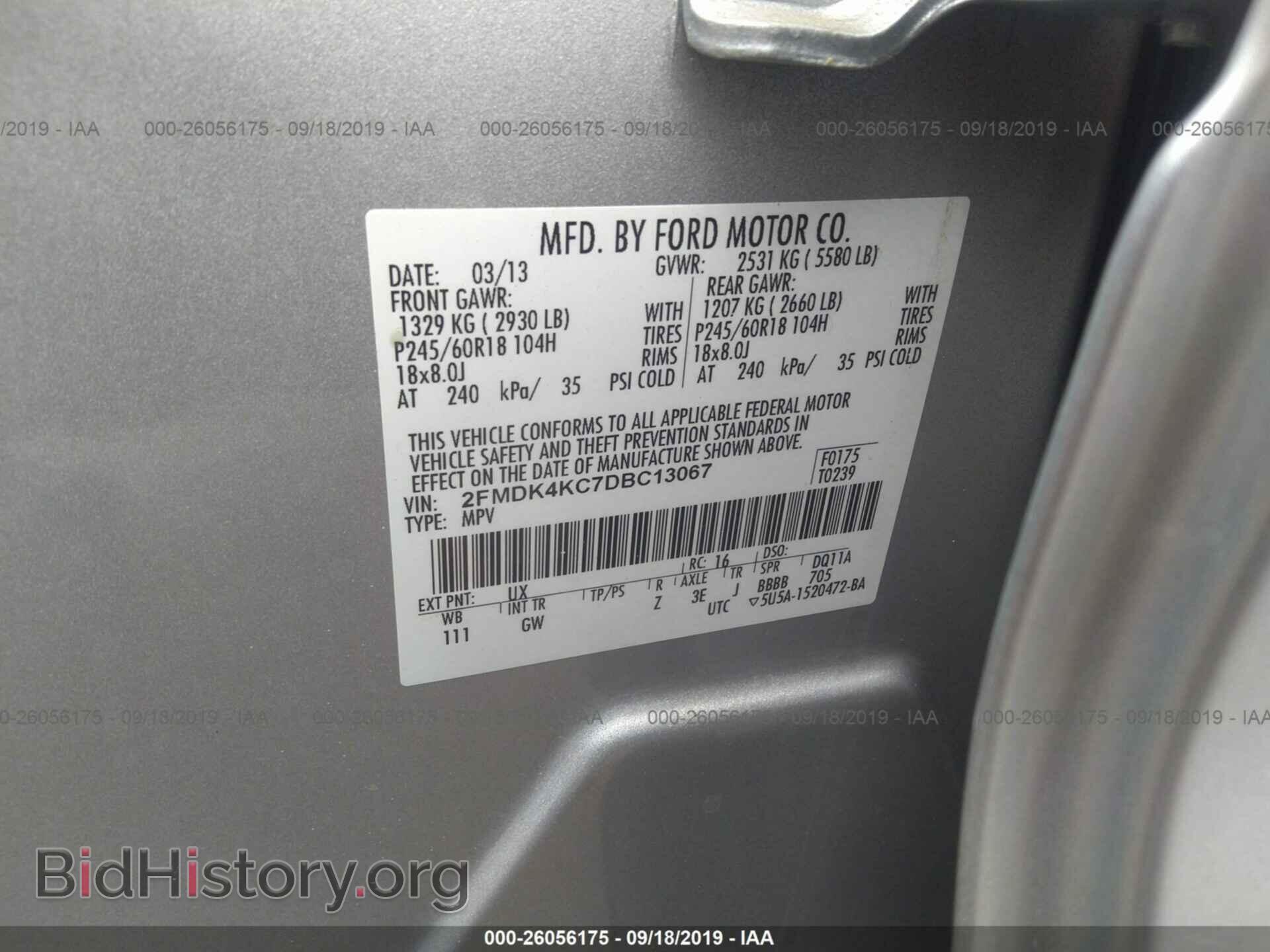 2013 FORD EDGE - VIN: 2FMDK4KC7DBC13067 - Photo 9