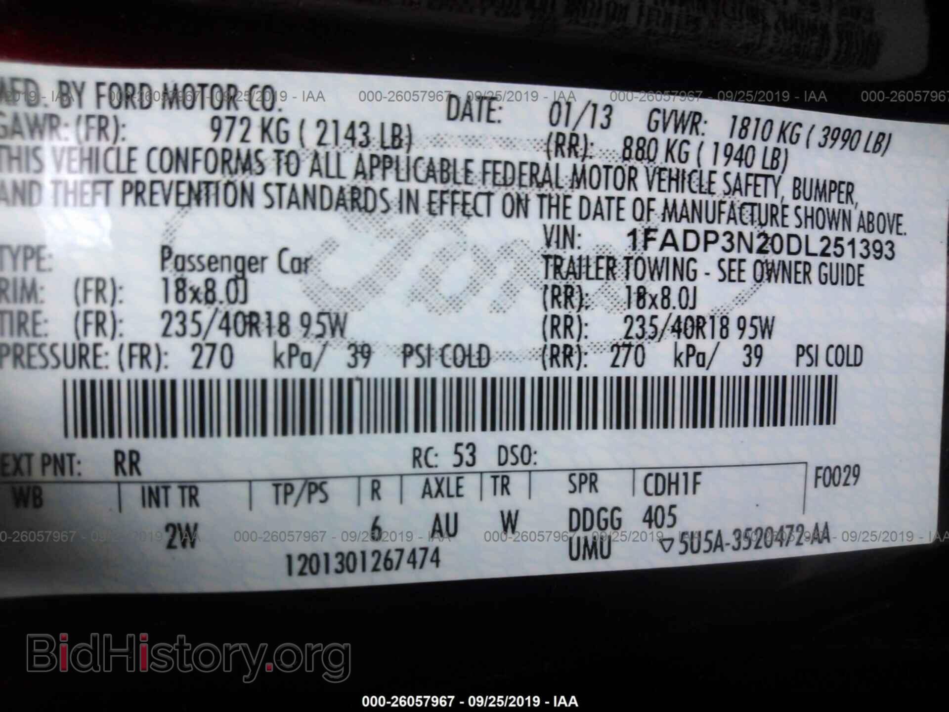 2013 FORD FOCUS - VIN: 1FADP3N20DL251393 - Фото 9