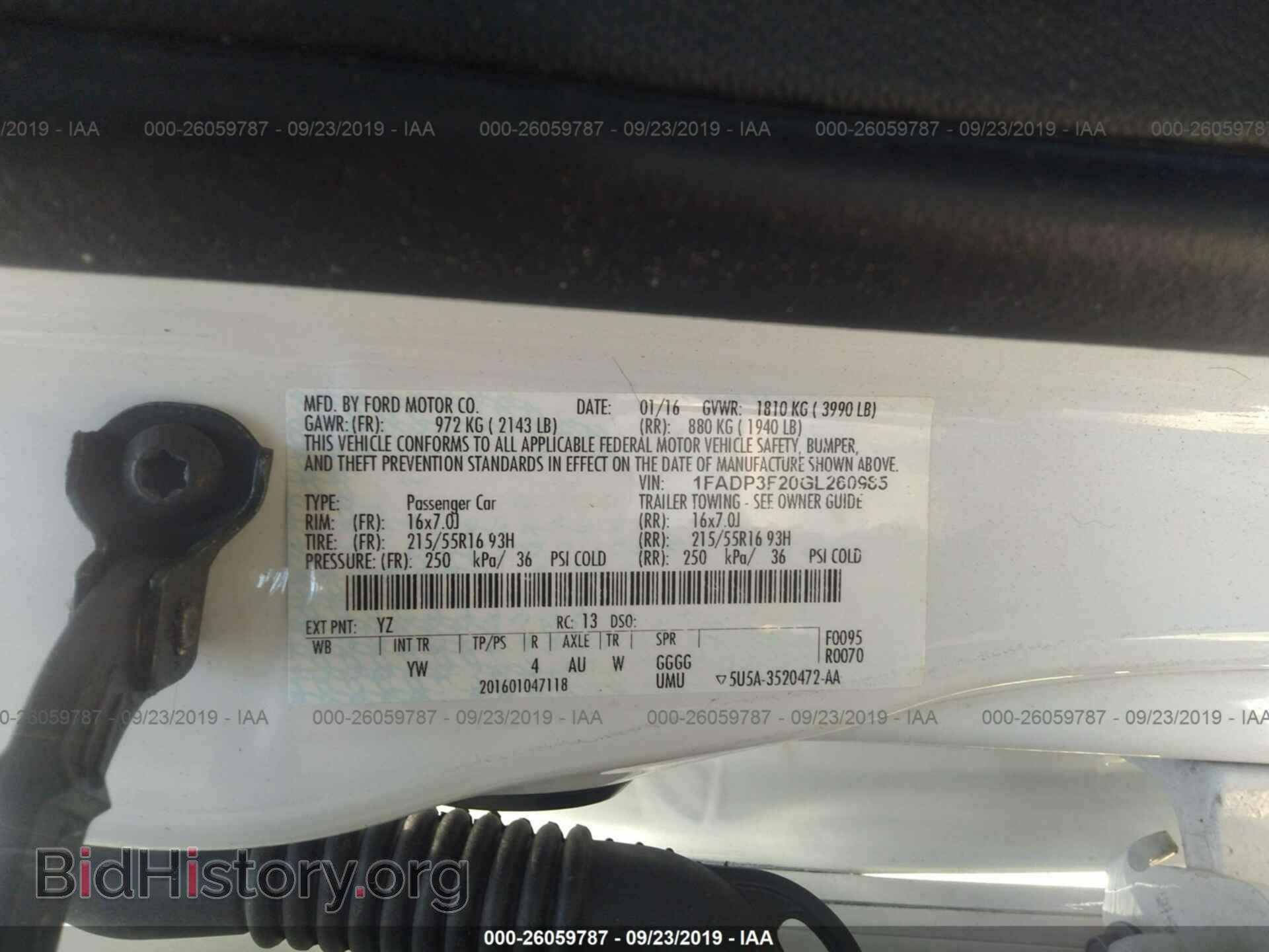 2016 FORD FOCUS - VIN: 1FADP3F20GL260985 - Photo 9
