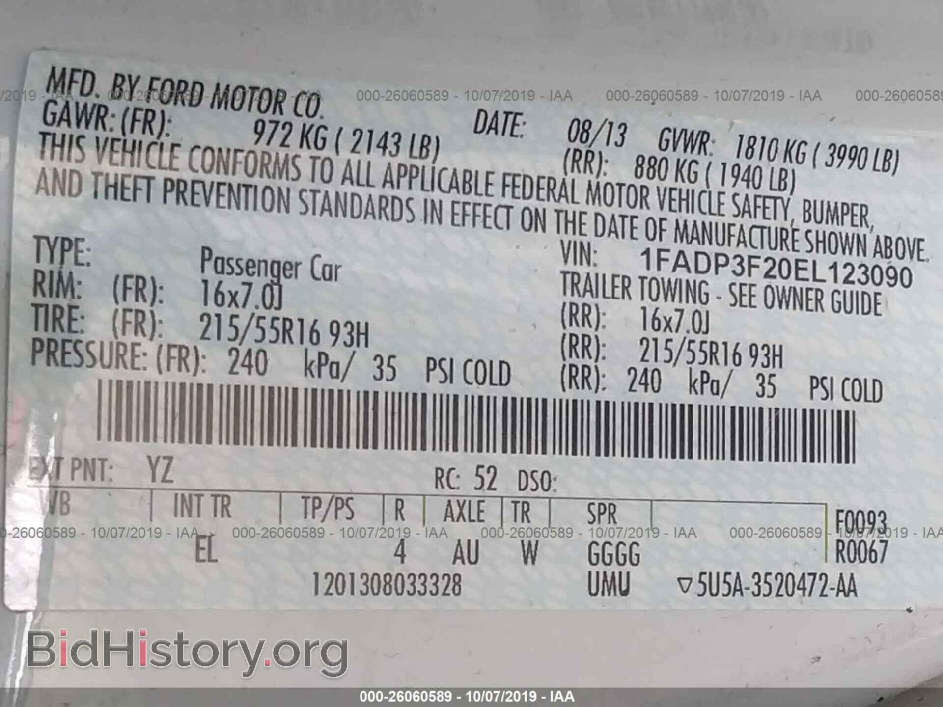 2014 FORD FOCUS - VIN: 1FADP3F20EL123090 - Photo 9