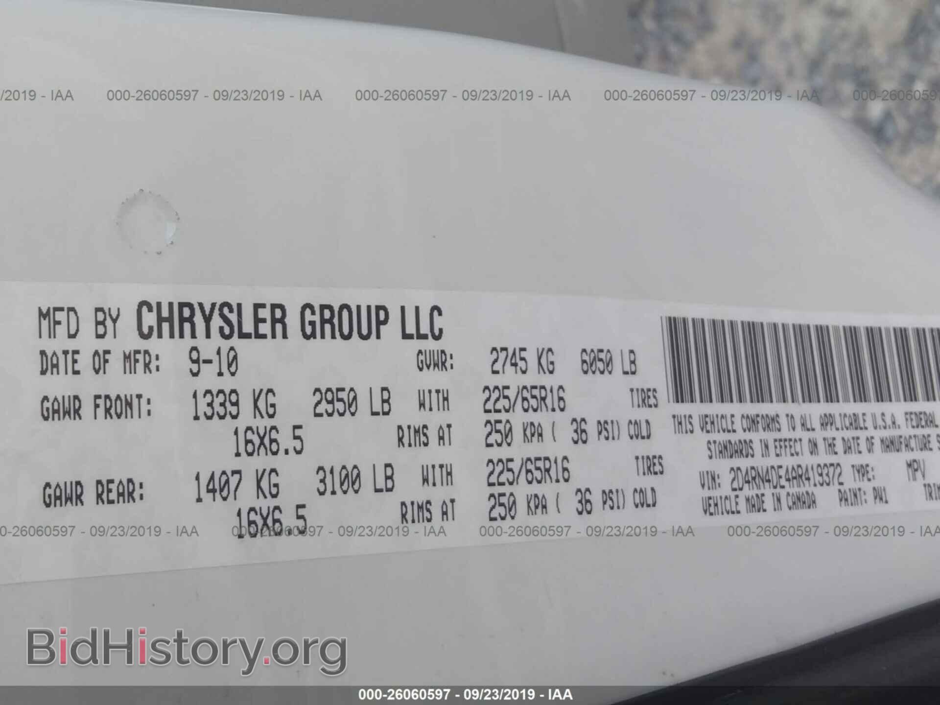 2010 DODGE GRAND CARAVAN - VIN: 2D4RN4DE4AR419372 - Фото 9