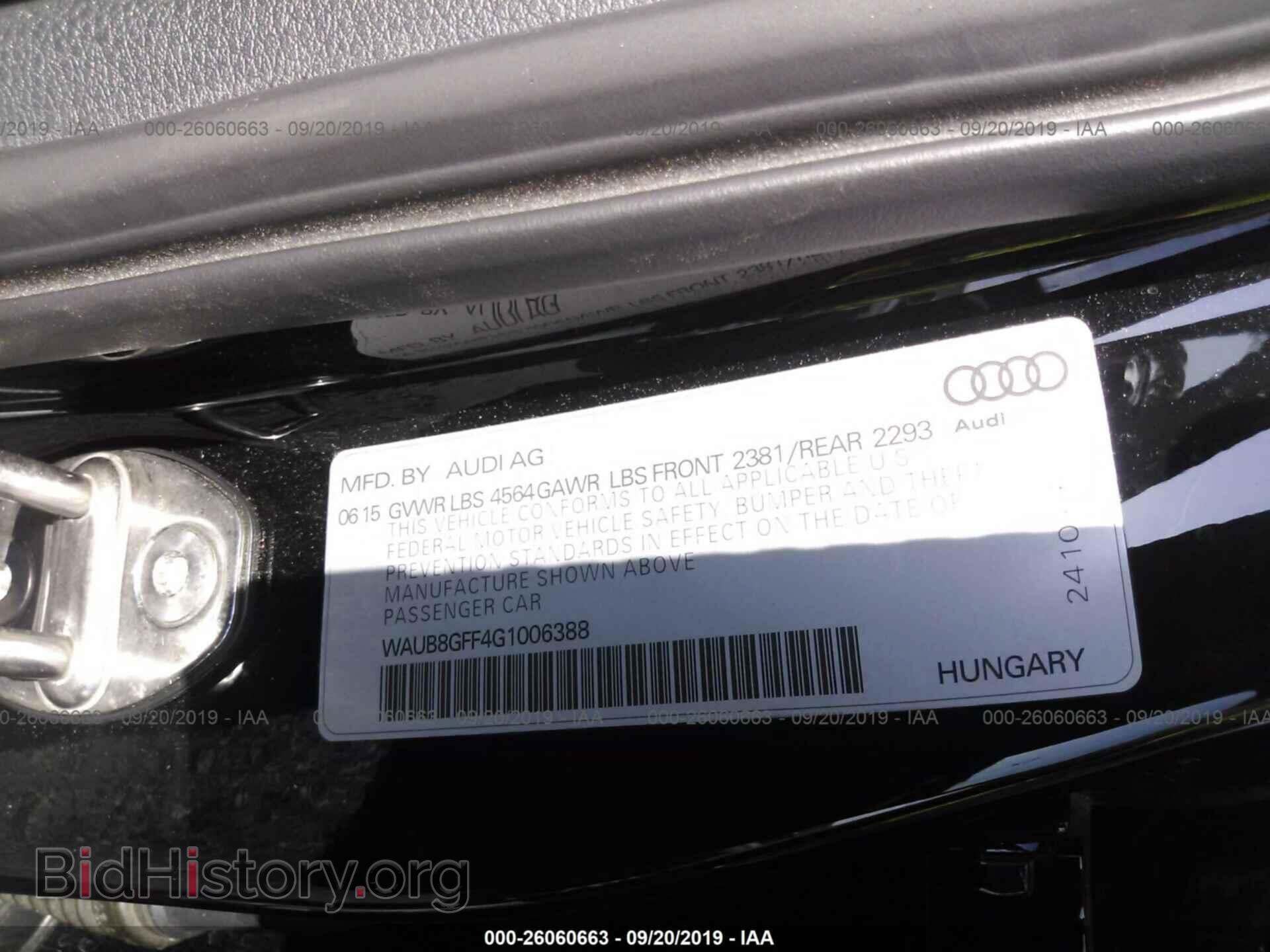 2016 AUDI A3 - VIN: WAUB8GFF4G1006388 - Фото 9