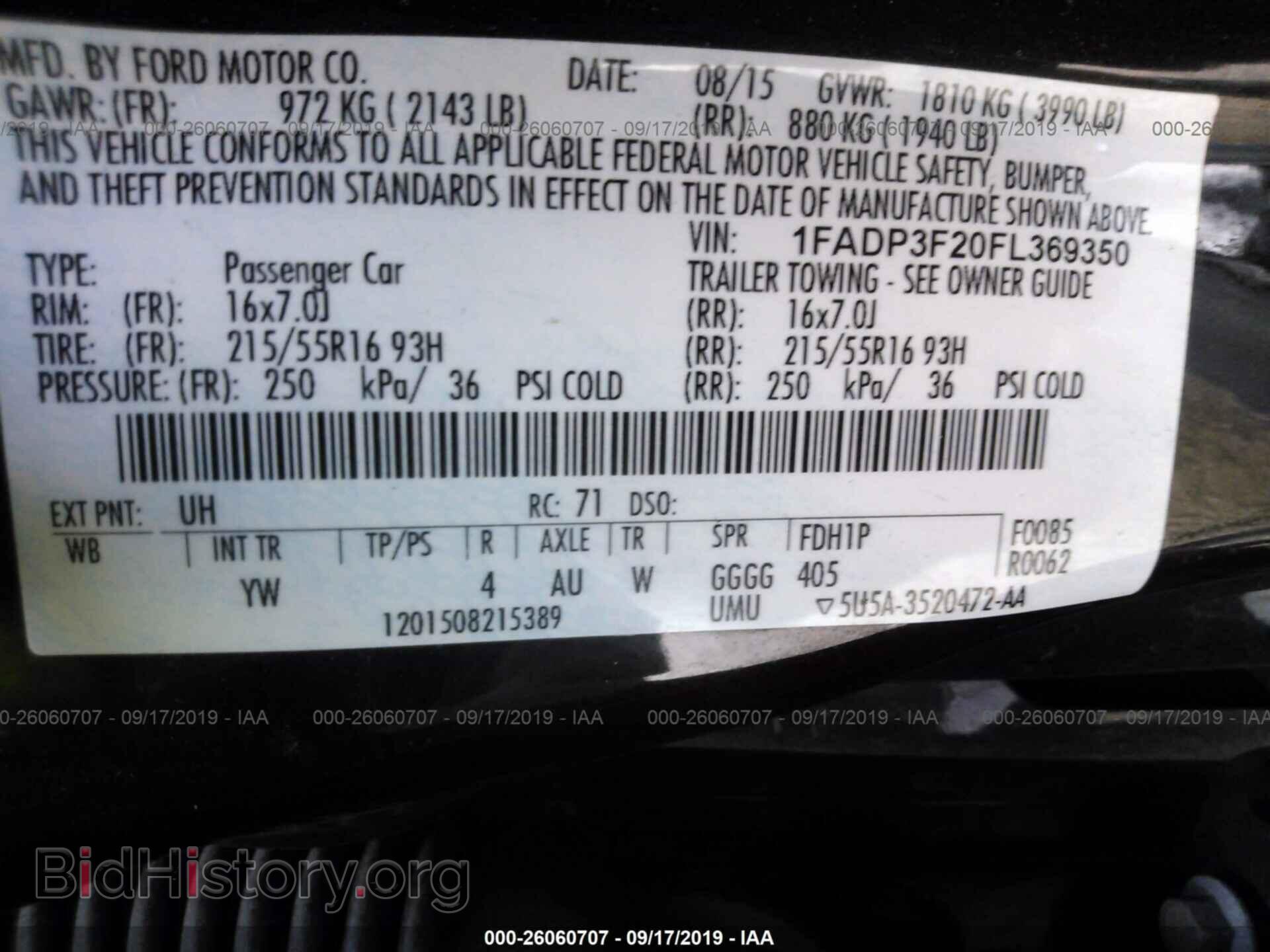 2015 FORD FOCUS - VIN: 1FADP3F20FL369350 - Photo 9