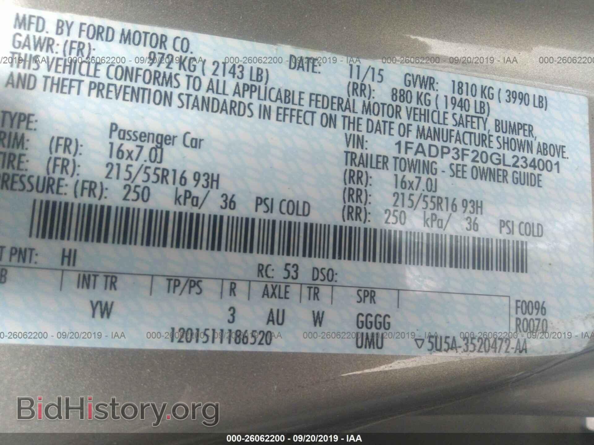 2016 FORD FOCUS - VIN: 1FADP3F20GL234001 - Photo 9
