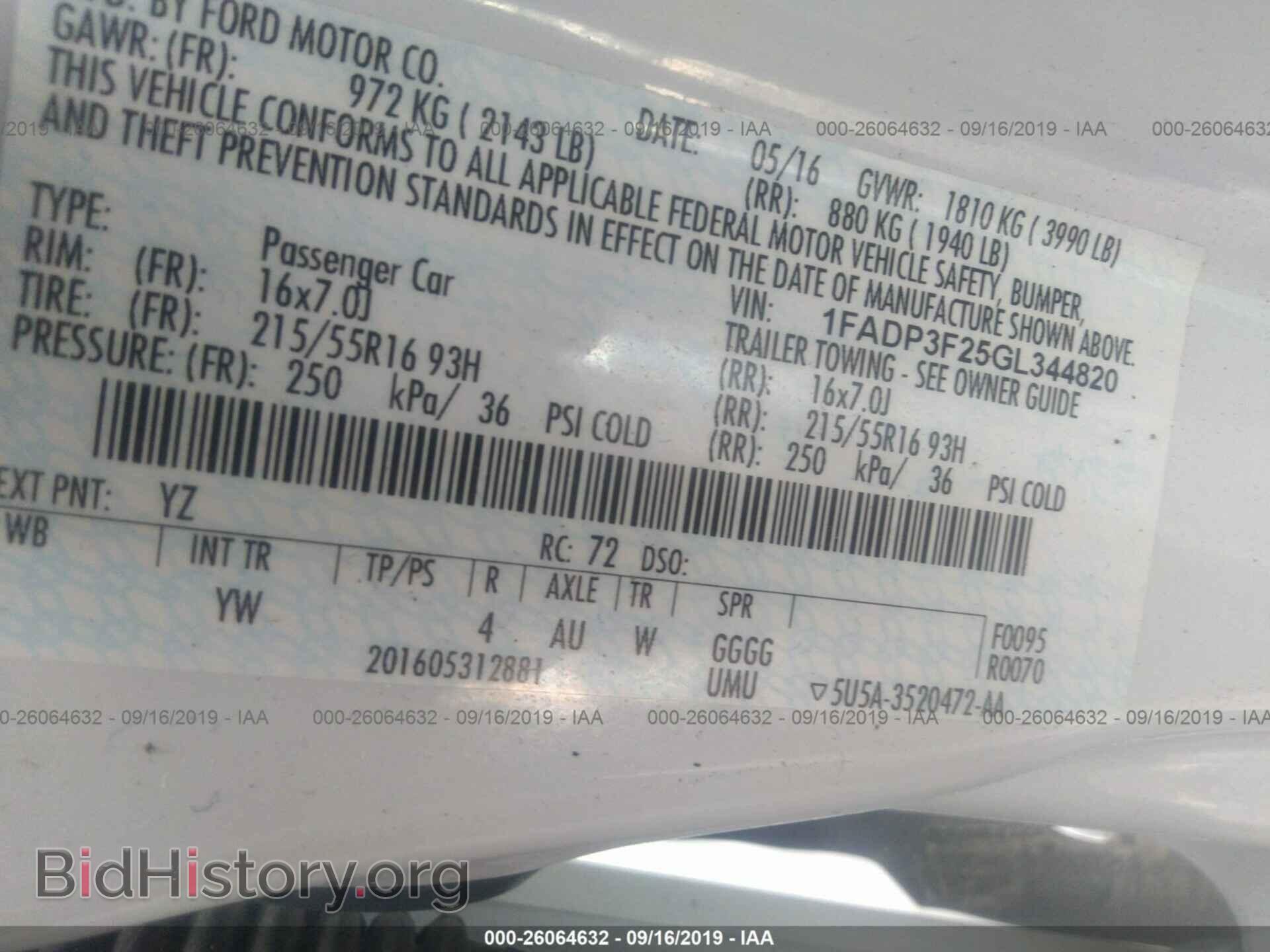 2016 FORD FOCUS - VIN: 1FADP3F25GL344820 - Photo 9