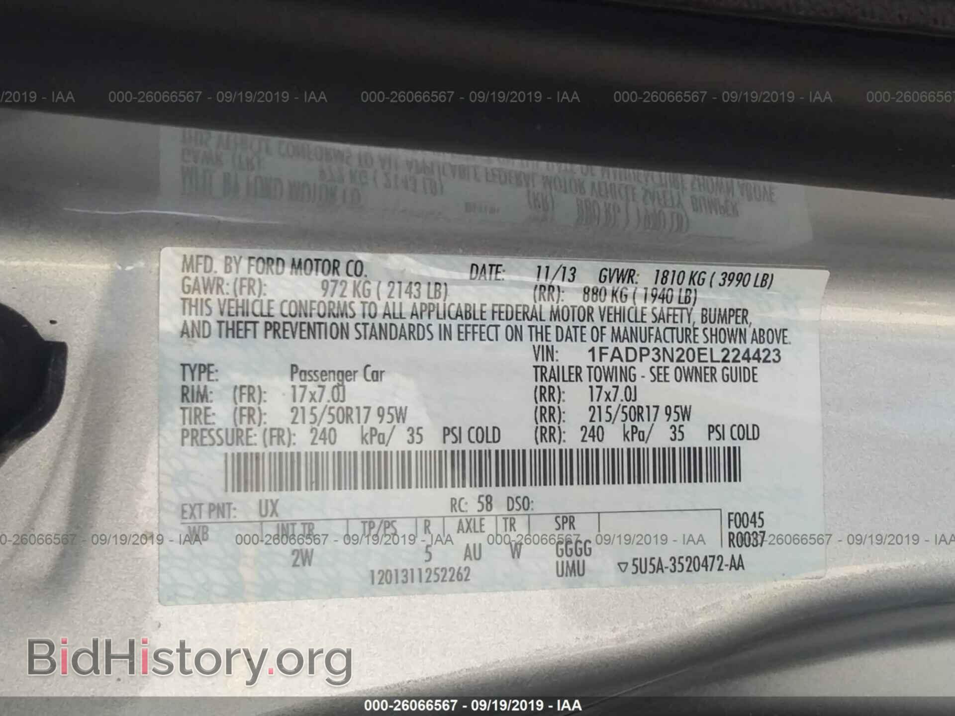 2014 FORD FOCUS - VIN: 1FADP3N20EL224423 - Photo 9