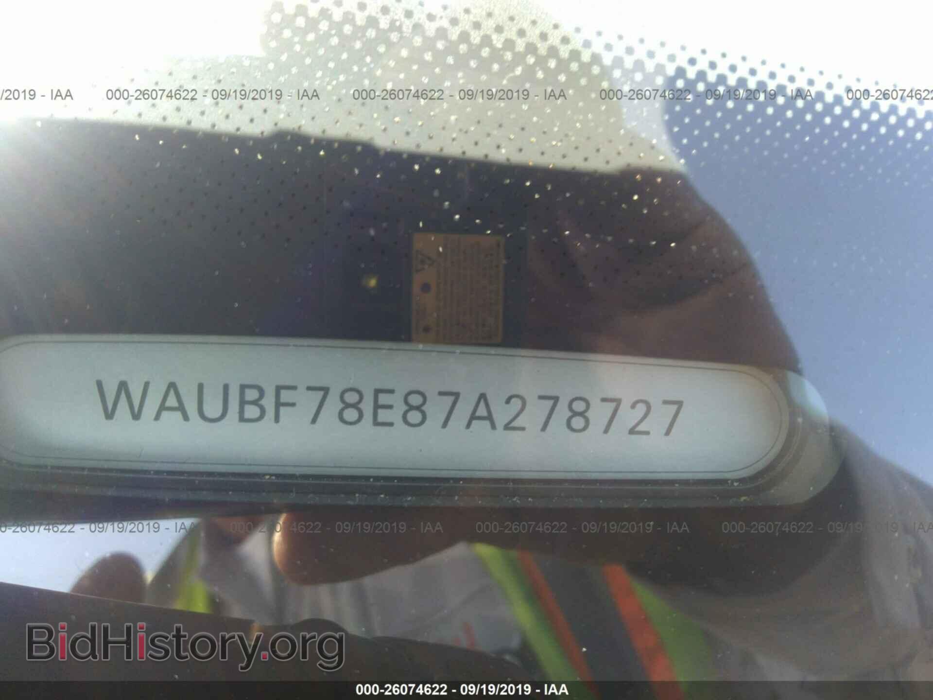 2007 AUDI A4 - VIN: WAUBF78E87A278727 - Фото 9