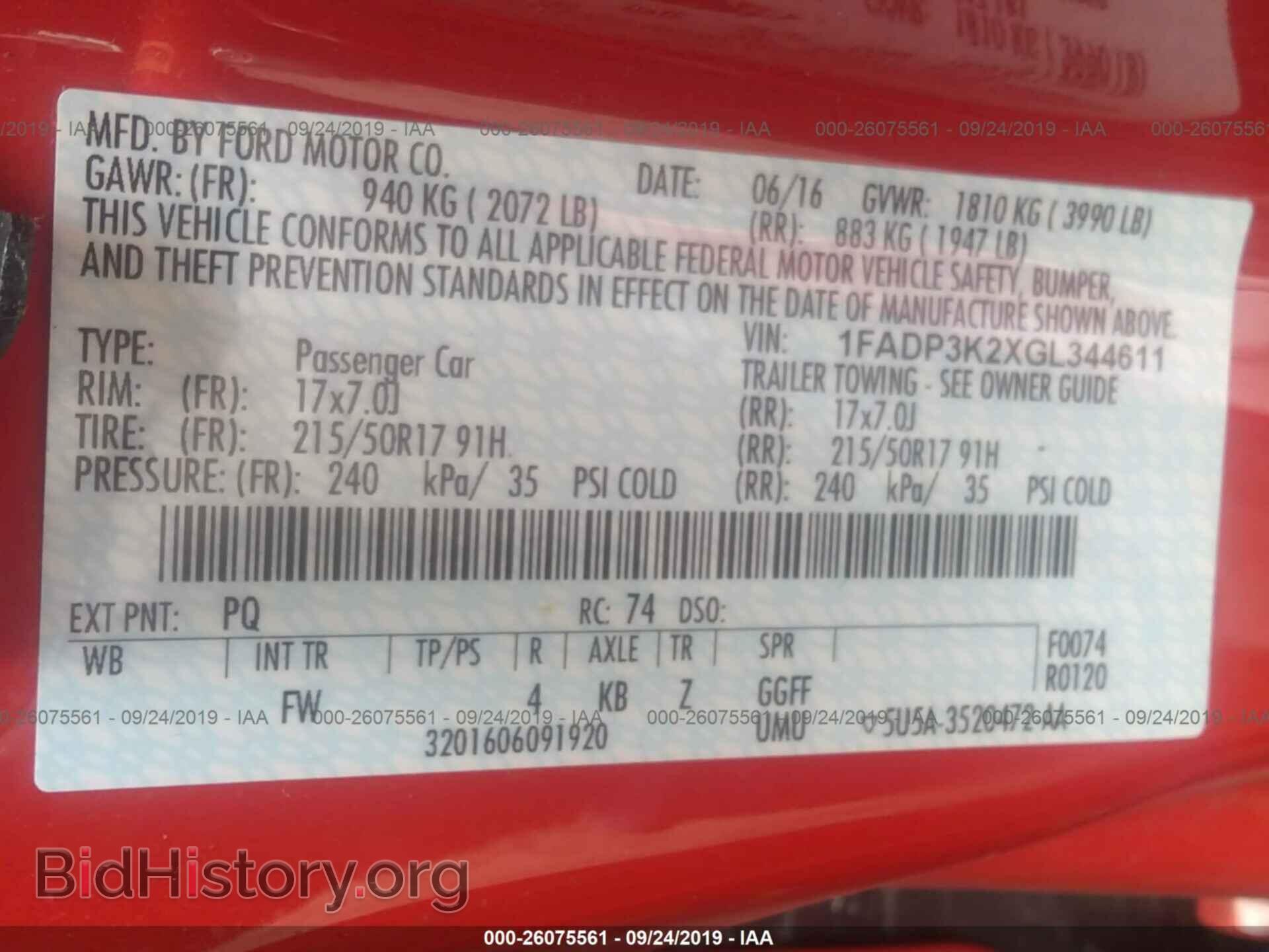 2016 FORD FOCUS - VIN: 1FADP3K2XGL344611 - Photo 9