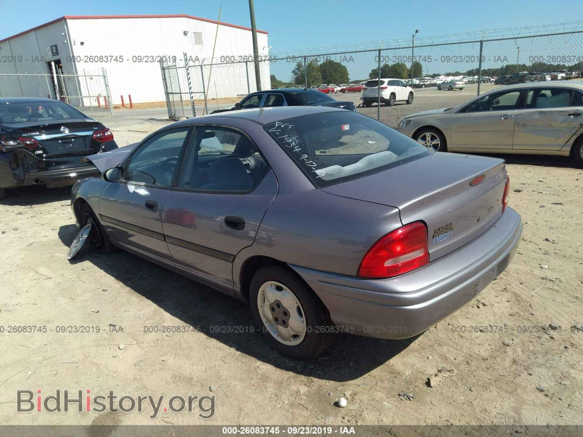 1996 DODGE NEON - VIN: 3B3ES47C3TT291934 - Фото 3