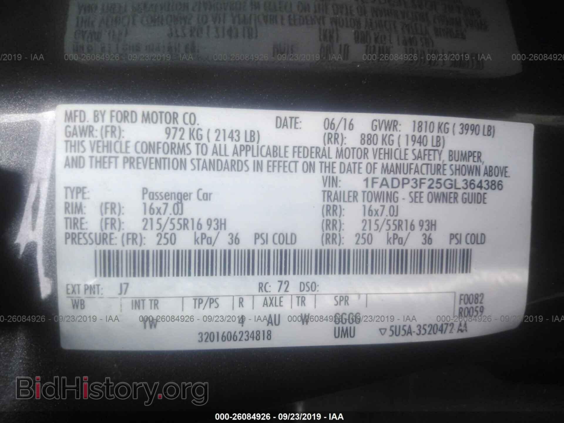 2016 FORD FOCUS - VIN: 1FADP3F25GL364386 - Photo 9