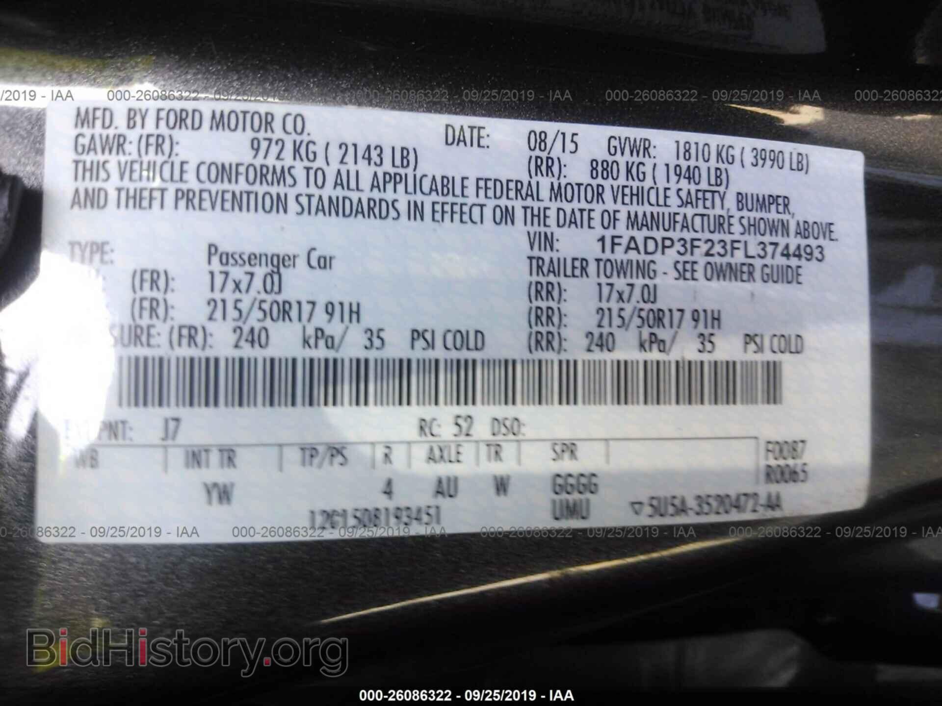 2015 FORD FOCUS - VIN: 1FADP3F23FL374493 - Photo 9