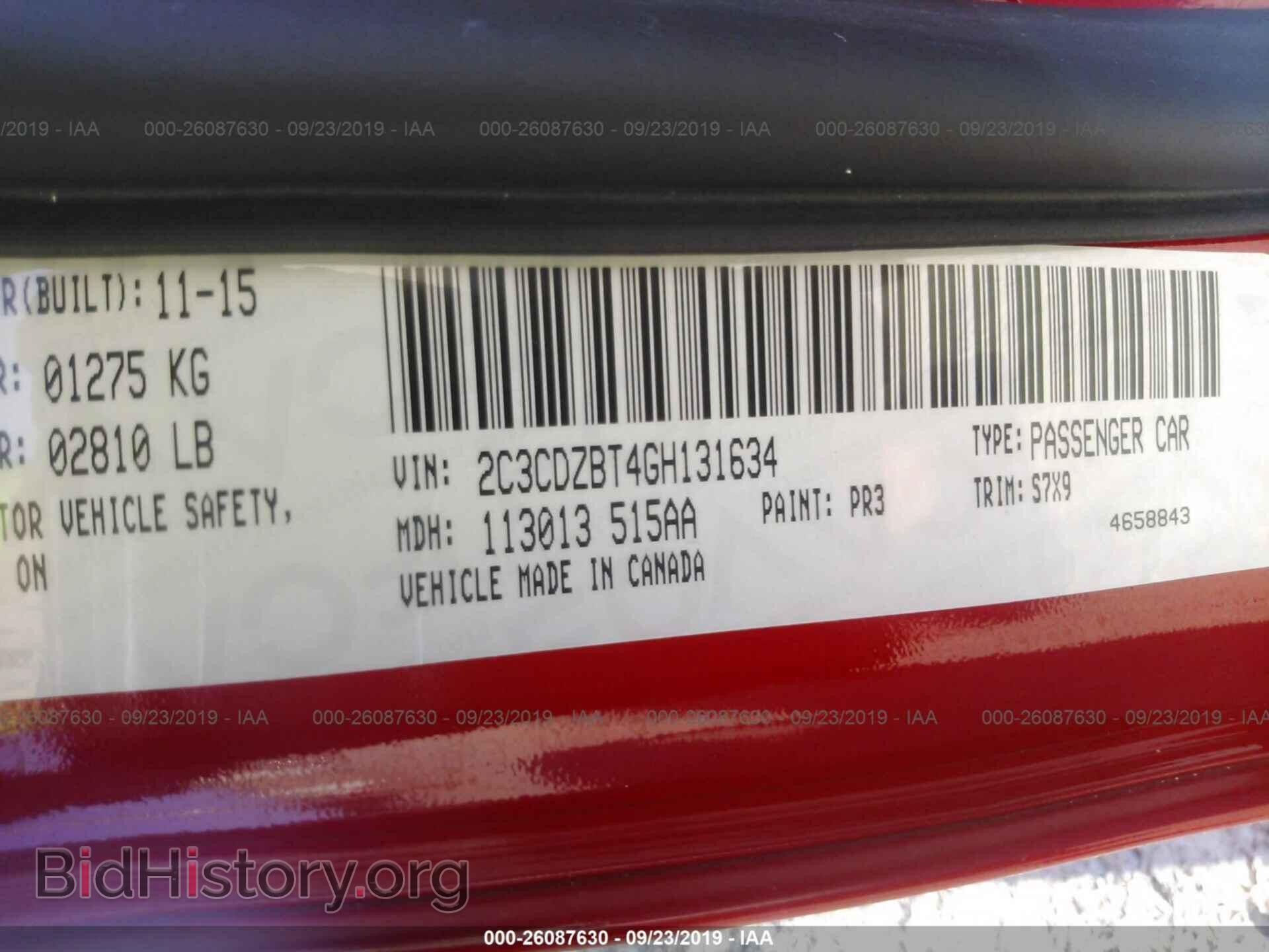 2016 DODGE CHALLENGER - VIN: 2C3CDZBT4GH131634 - Фото 9