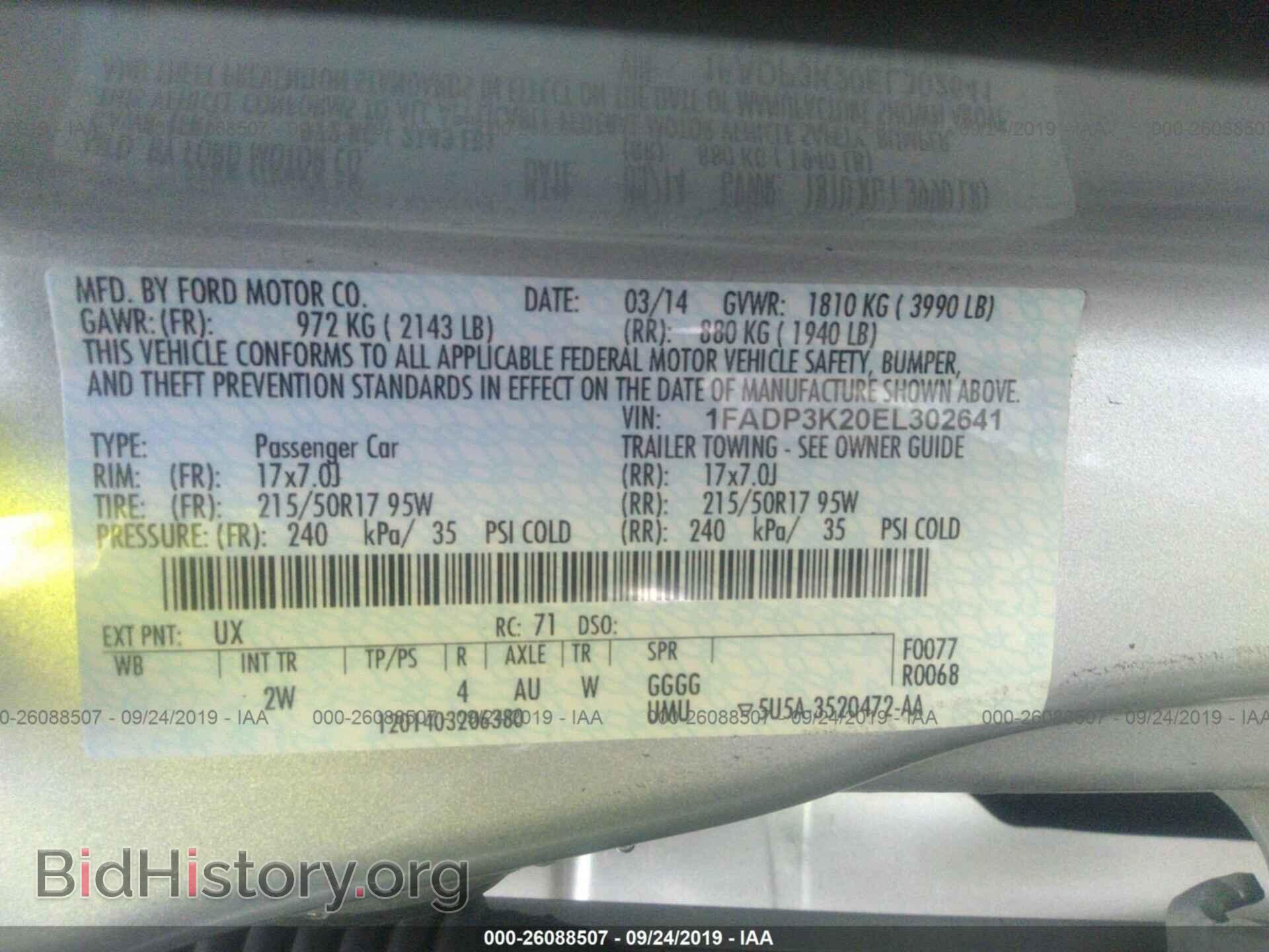 2014 FORD FOCUS - VIN: 1FADP3K20EL302641 - Photo 9