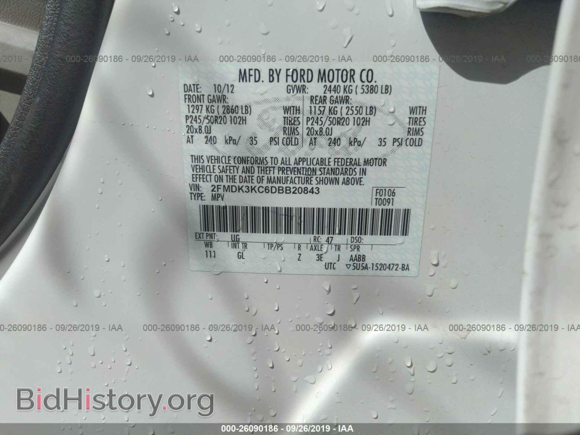 2013 FORD EDGE - VIN: 2FMDK3KC6DBB20843 - Photo 9