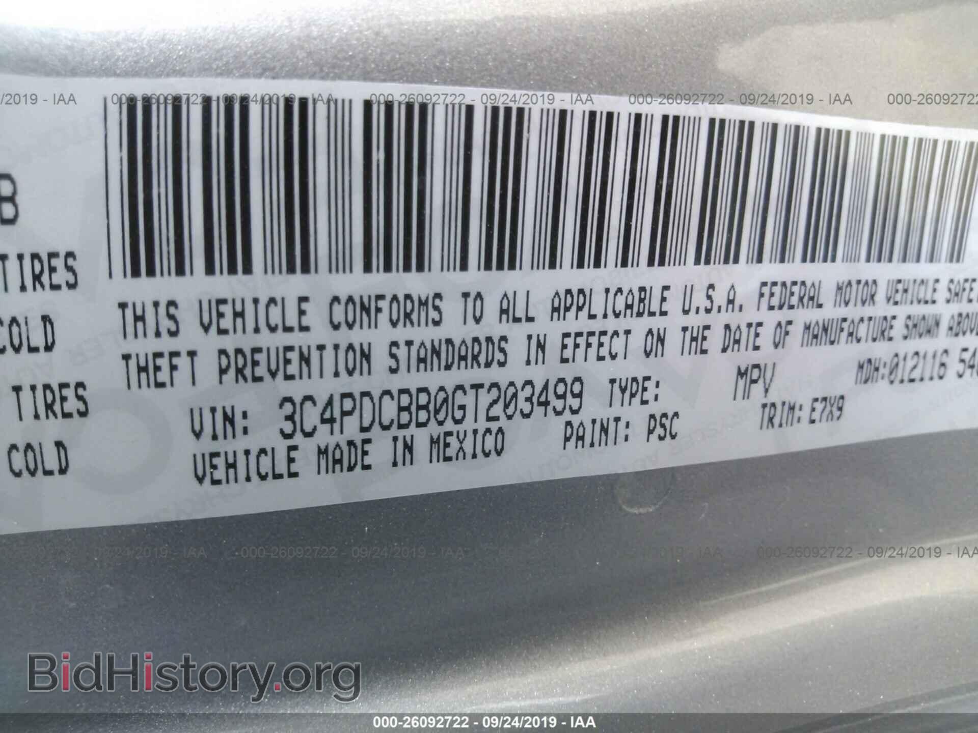2016 DODGE JOURNEY - VIN: 3C4PDCBB0GT203499 - Photo 9