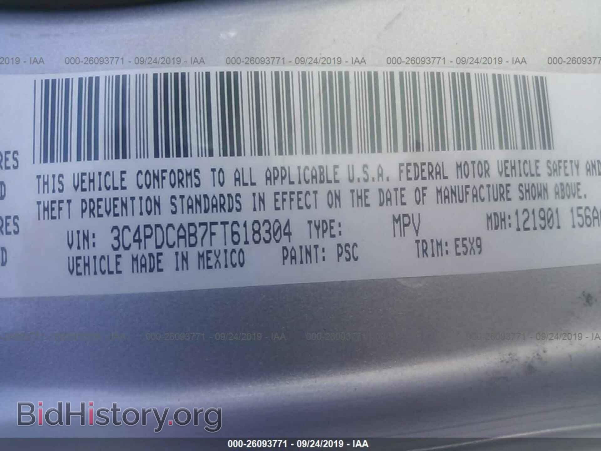 2015 DODGE JOURNEY - VIN: 3C4PDCAB7FT618304 - Photo 9