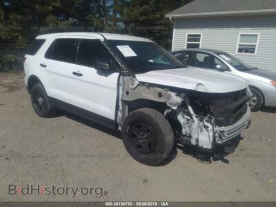2016 Ford EXPLORER Police Interceptor, белый — VIN 1FM5K8AR2GGD16220, IAAI