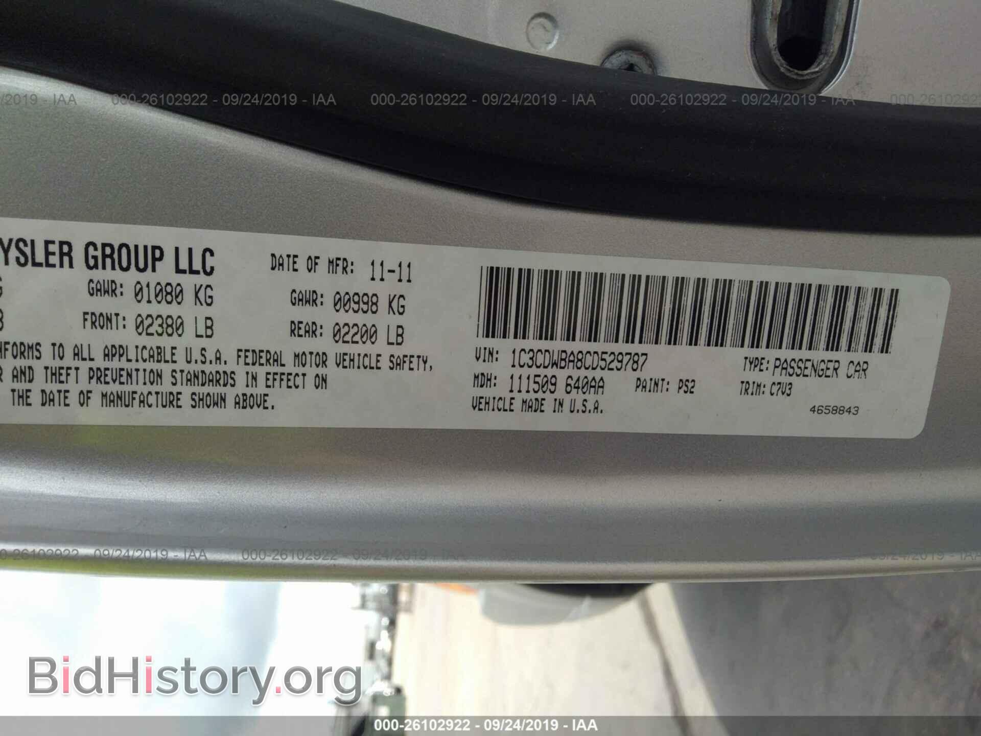 2012 DODGE CALIBER - VIN: 1C3CDWBA8CD529787 - Photo 9