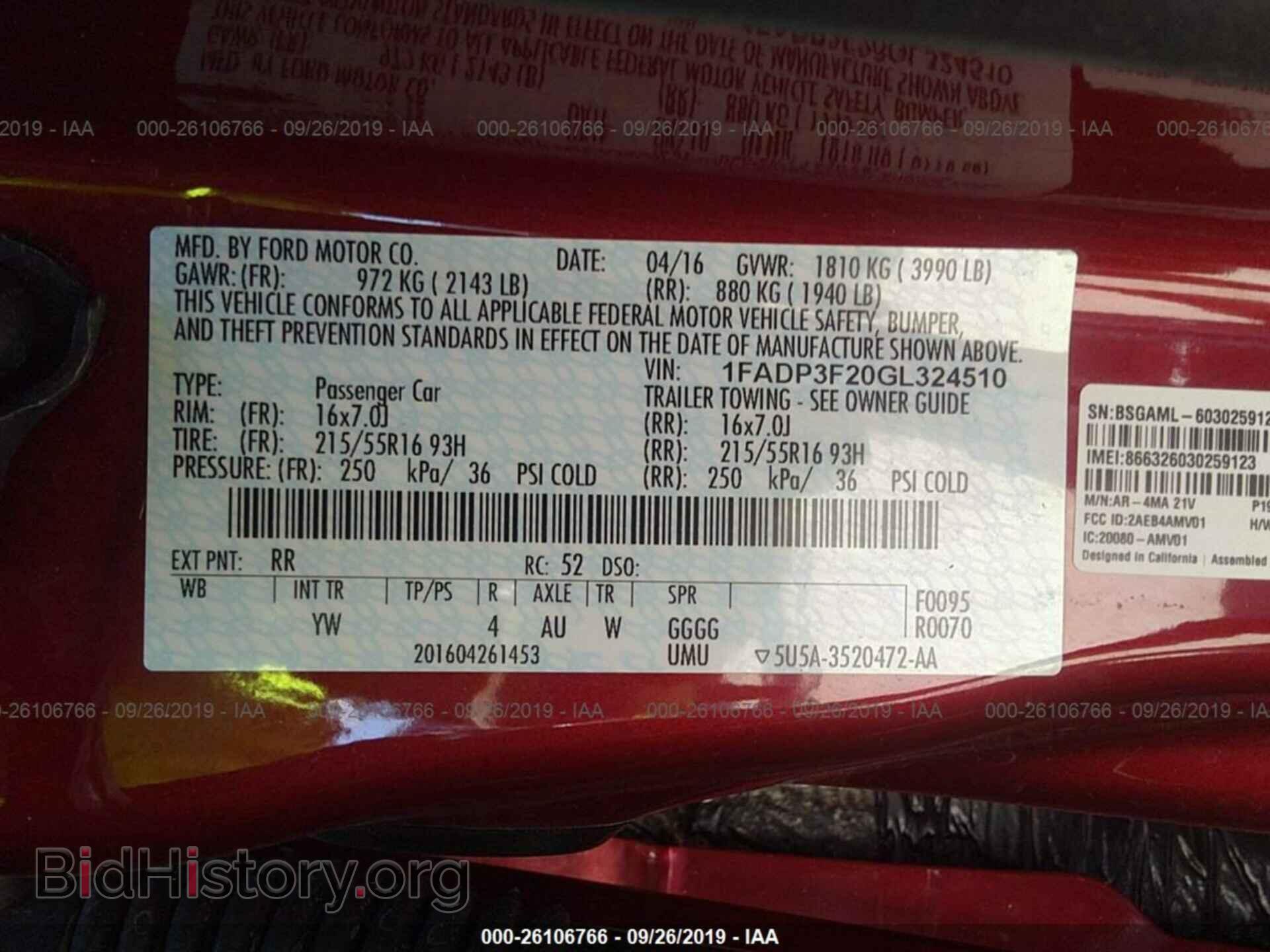 2016 FORD FOCUS - VIN: 1FADP3F20GL324510 - Photo 9